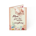 Mother's Day Greeting Card - "Mom your love means everything" Floral Blank Inside (Pack of 1/10/30/50)