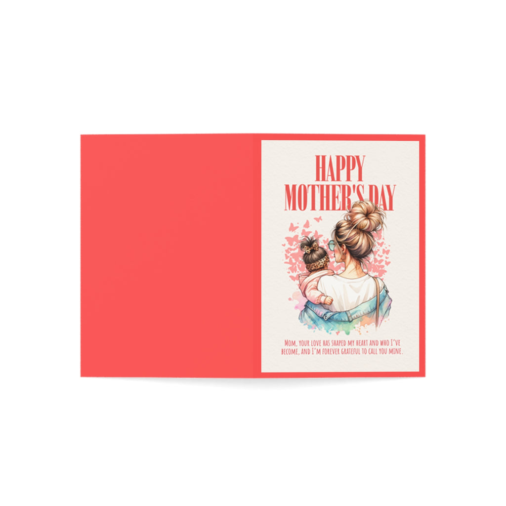 Mother's Day Greeting Card – Mom & Daughter Love Card (Single or Bulk Packs)