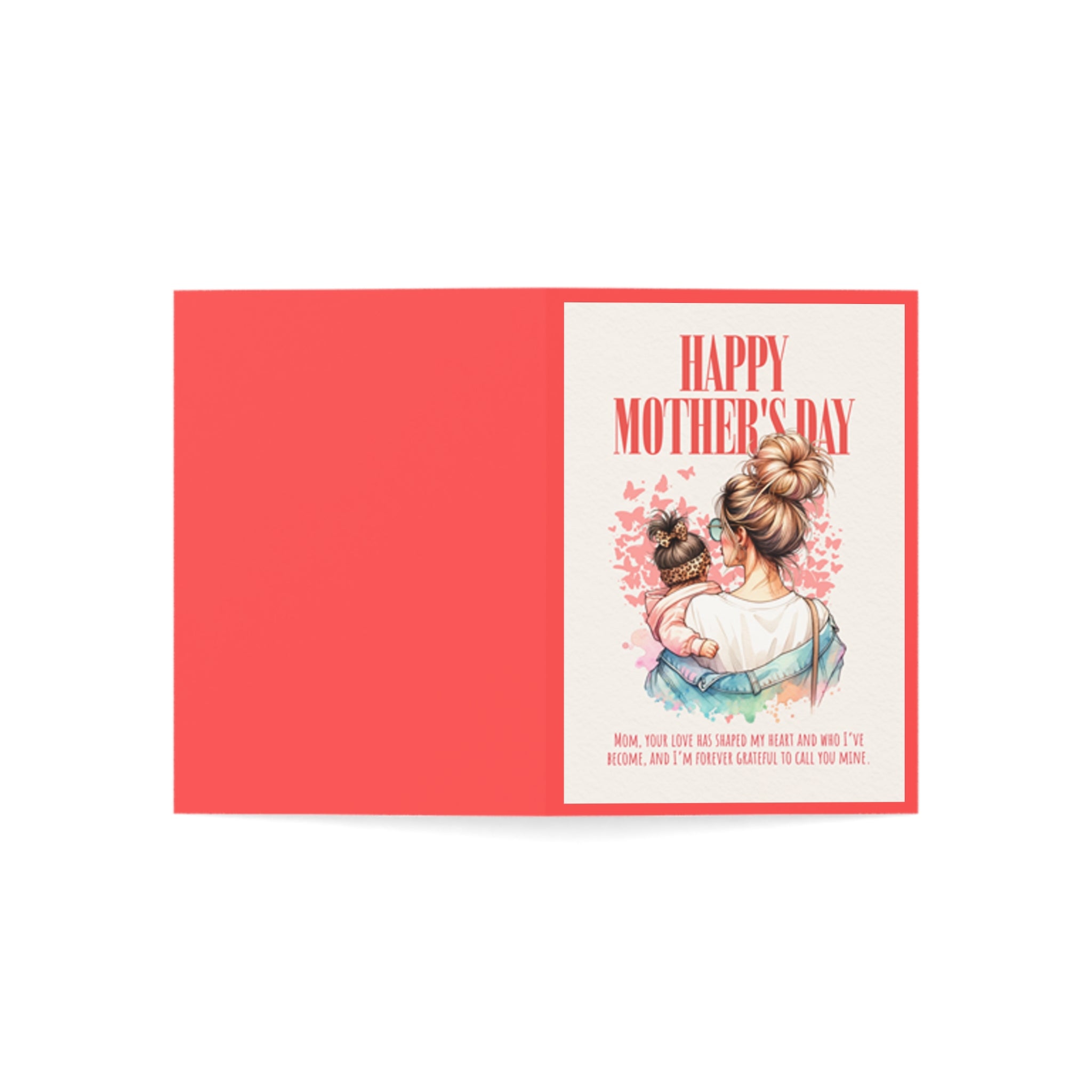 Mother's Day Greeting Card – Mom & Daughter Love Card (Single or Bulk Packs)