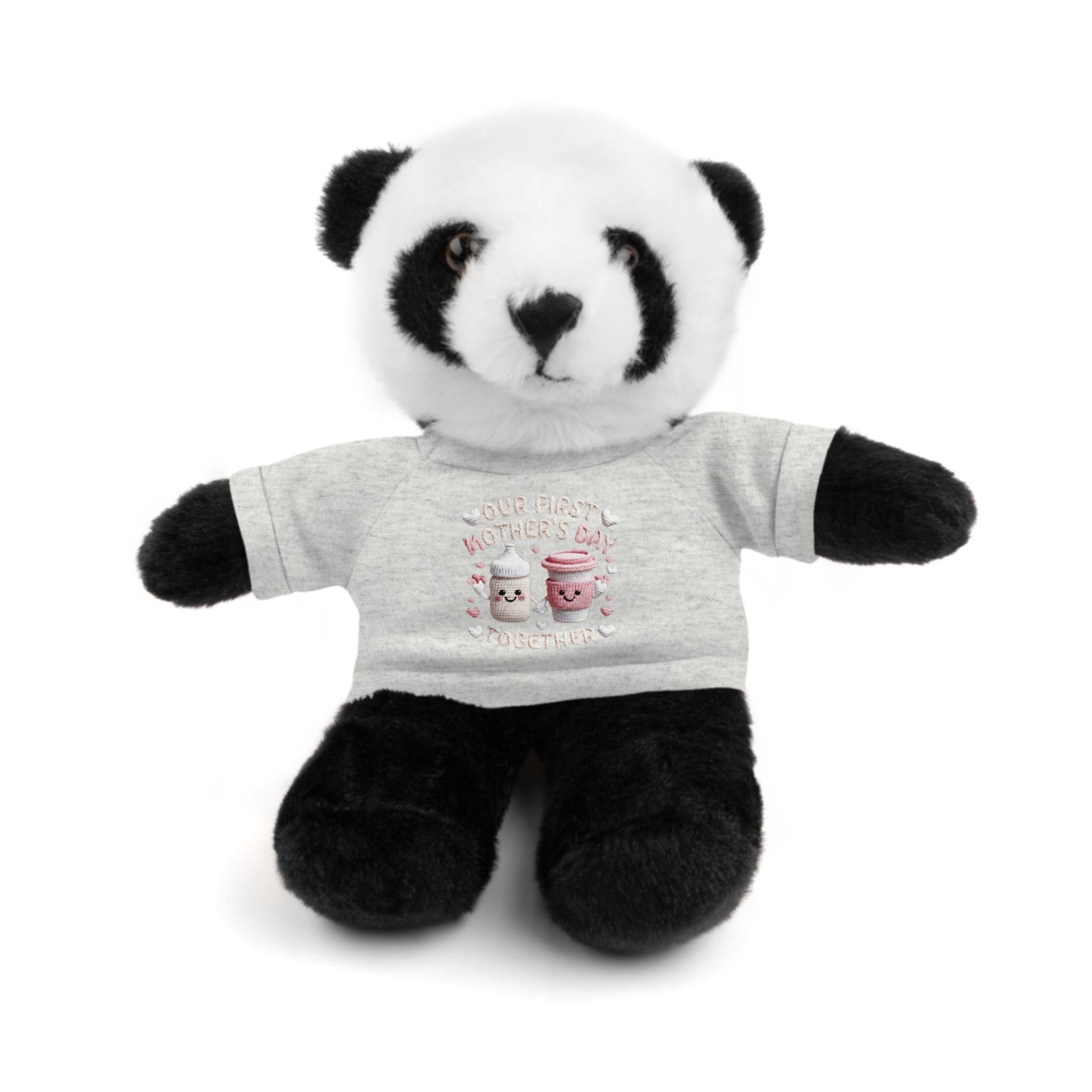“Our First Mother’s Day Together” Graphic Tee Plush Toy — Plush Stuffed Animal Gift