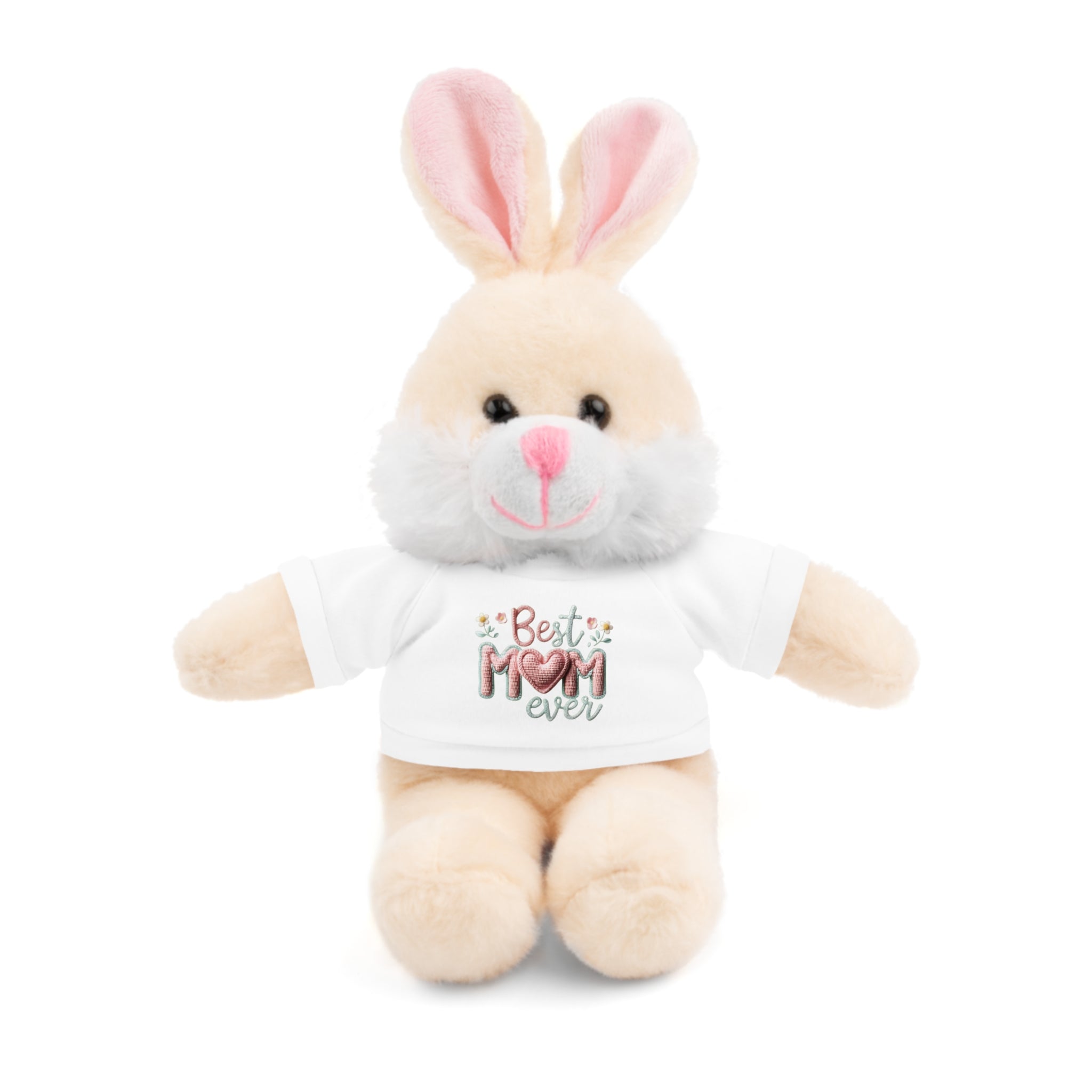 Plush Bear with 'Best Mom Ever' Tee — Cute Mother's Day Gift