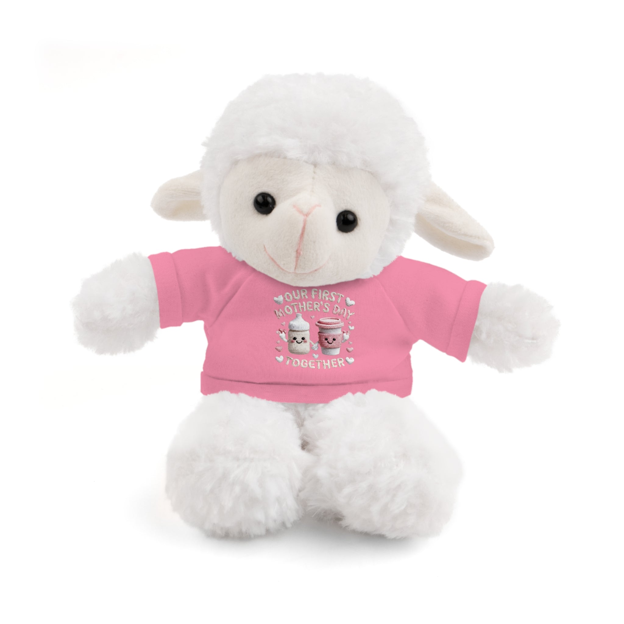 “Our First Mother’s Day Together” Graphic Tee Plush Toy — Plush Stuffed Animal Gift