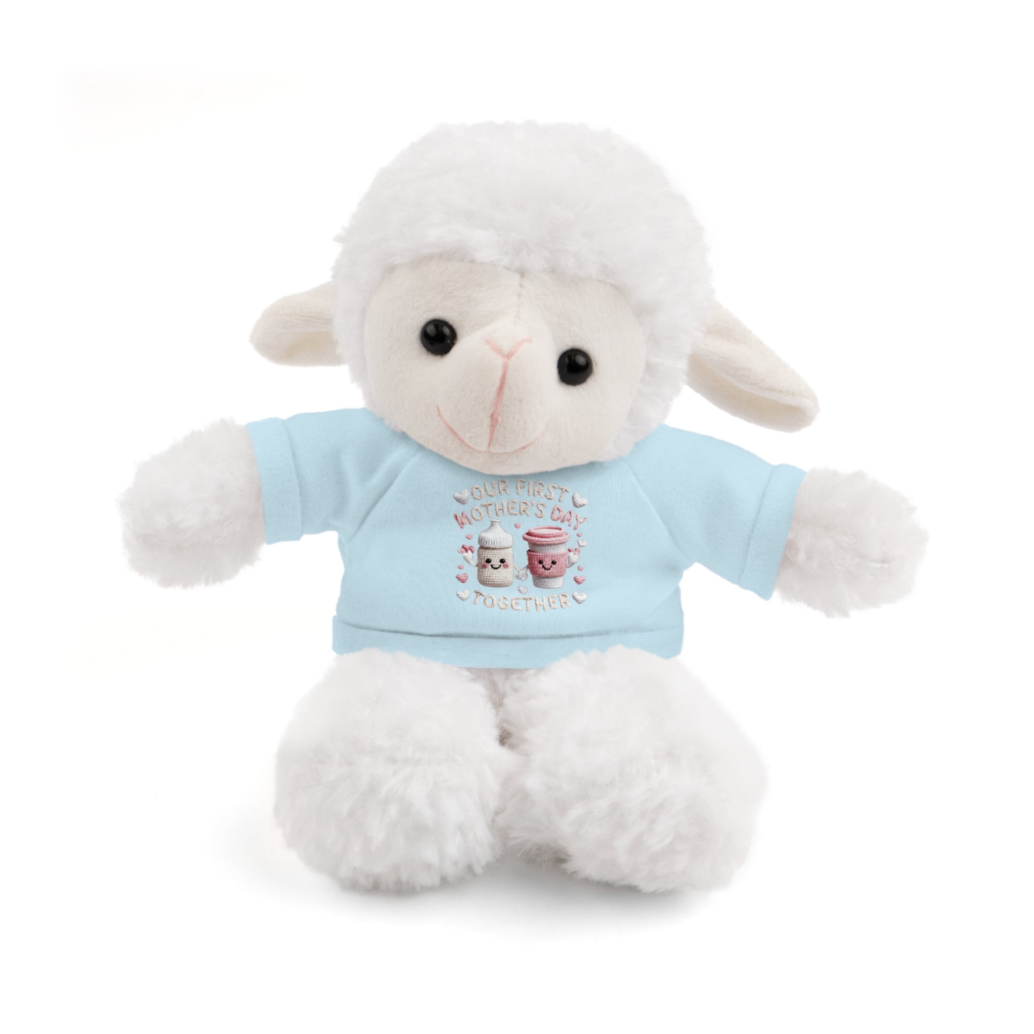 “Our First Mother’s Day Together” Graphic Tee Plush Toy — Plush Stuffed Animal Gift