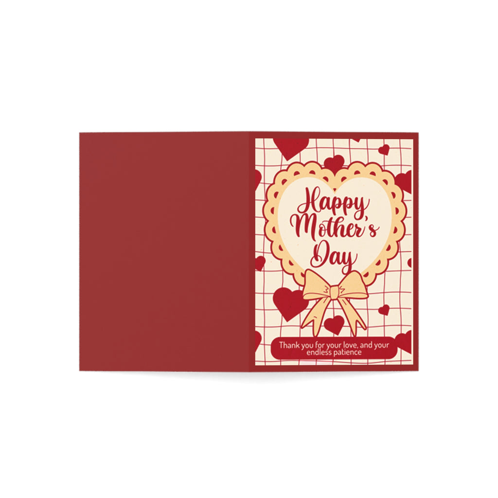 Mother's Day Greeting Cards — "Happy Mother's Day" Heart Design (1/10/30/50 pcs)