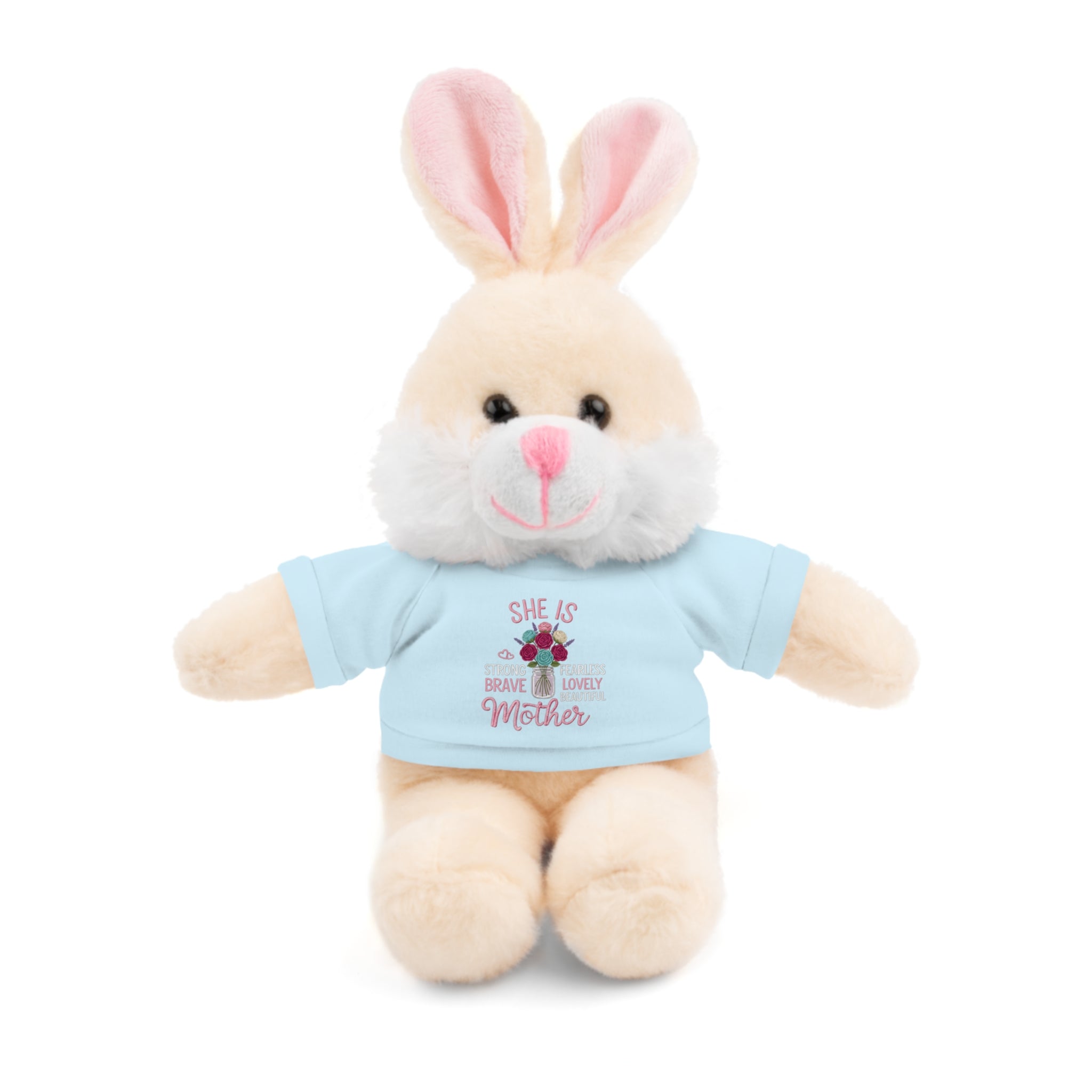 Mother's Day Plush Toy with "She is Brave, Strong, Lovely" Tee