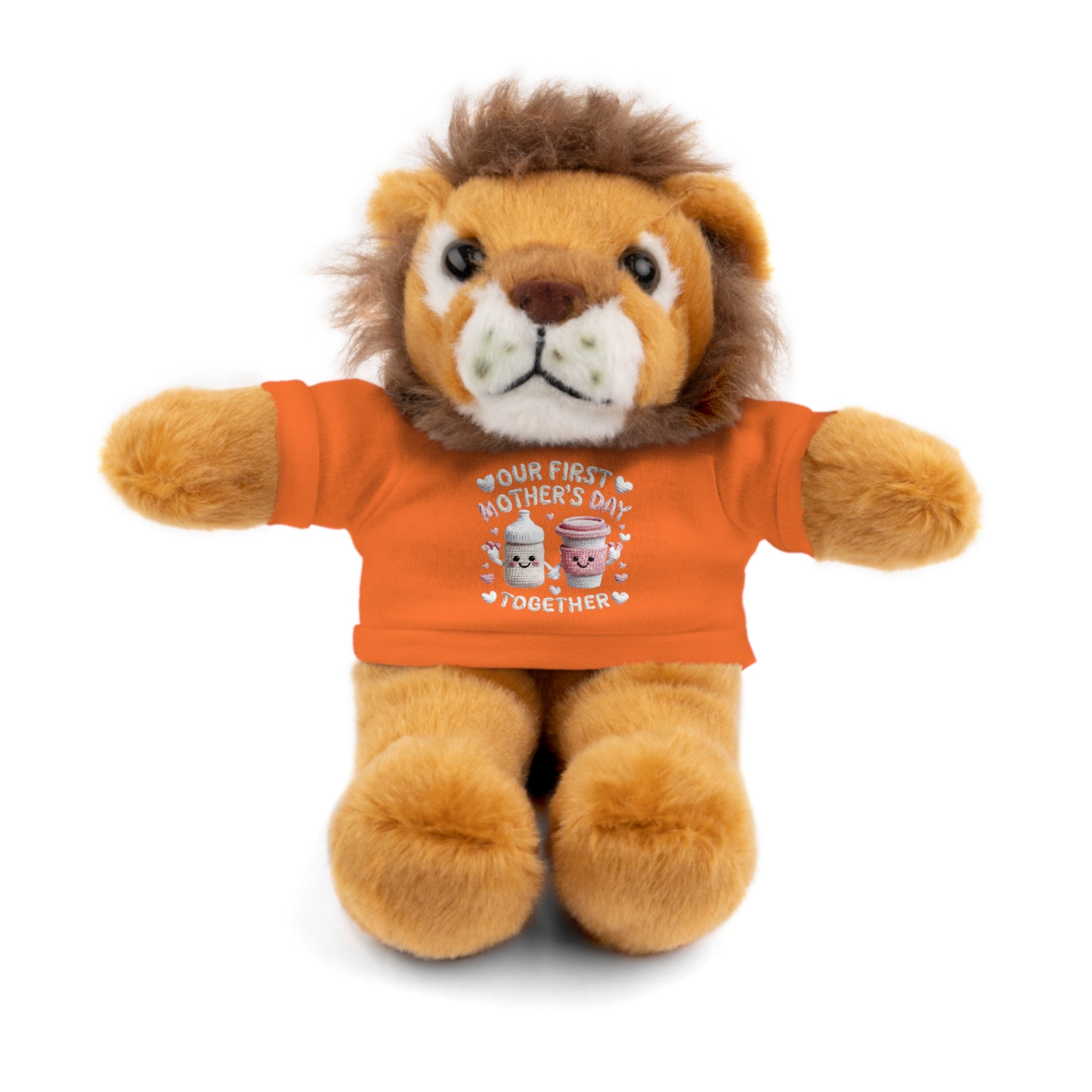 “Our First Mother’s Day Together” Graphic Tee Plush Toy — Plush Stuffed Animal Gift