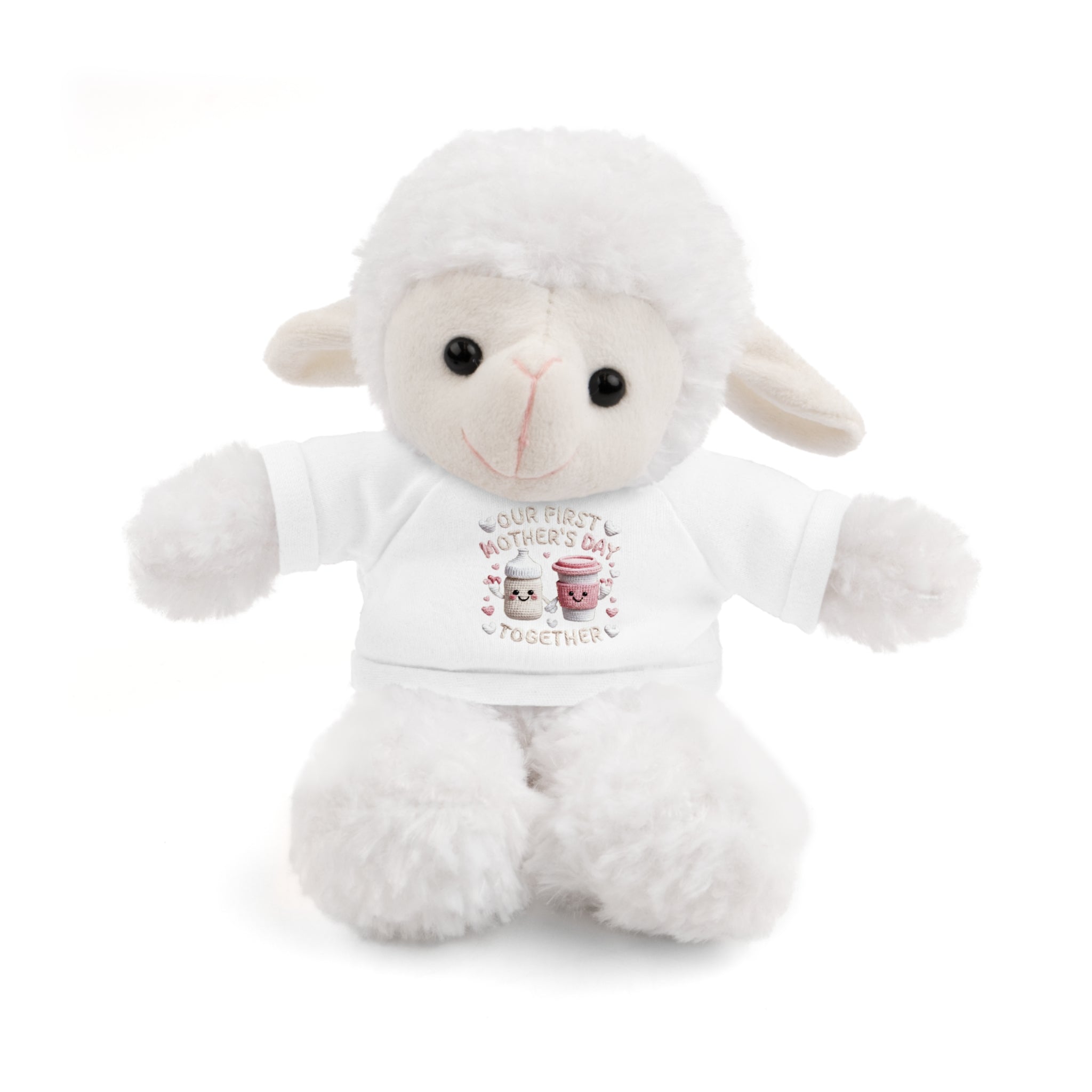 “Our First Mother’s Day Together” Graphic Tee Plush Toy — Plush Stuffed Animal Gift