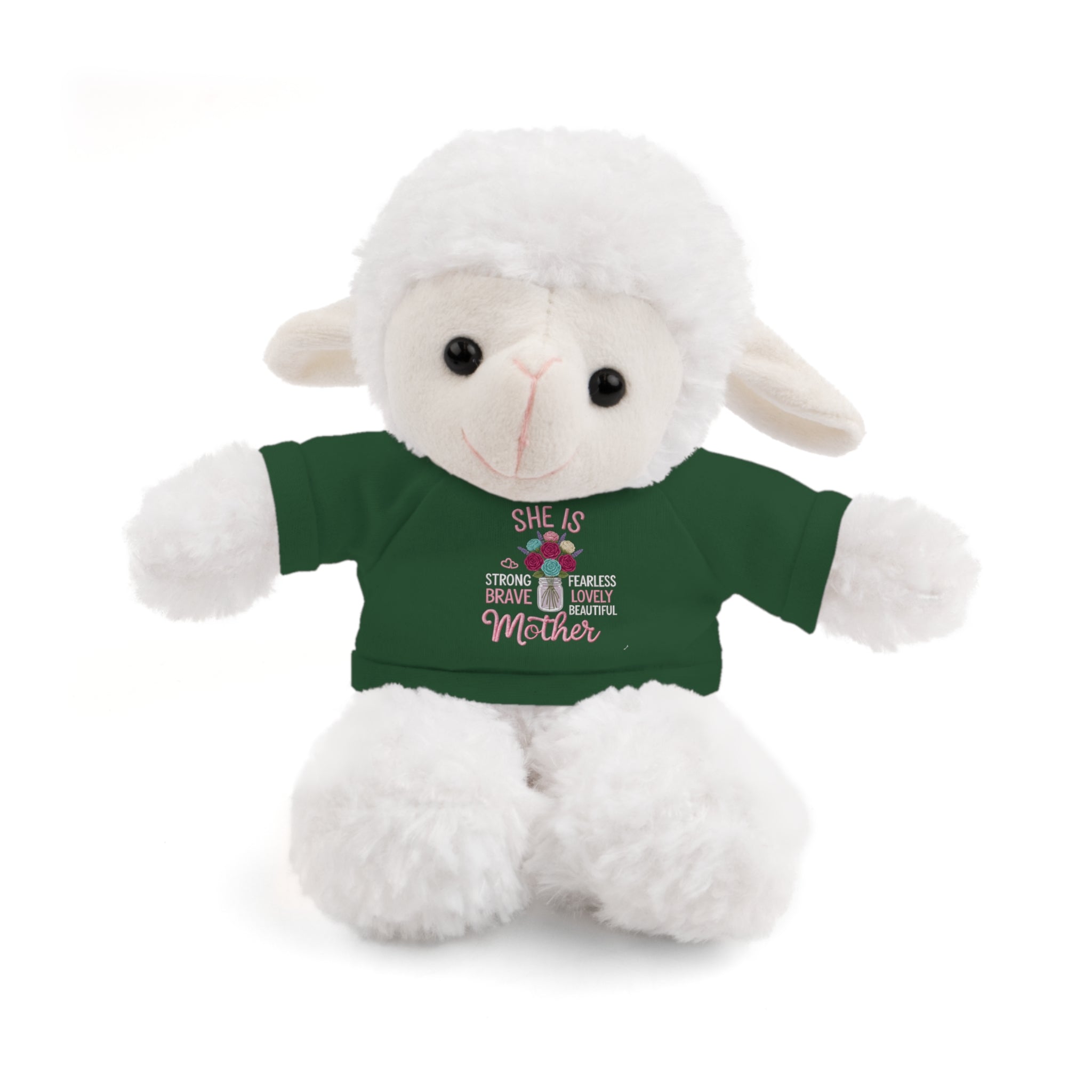 Mother's Day Plush Toy with "She is Brave, Strong, Lovely" Tee