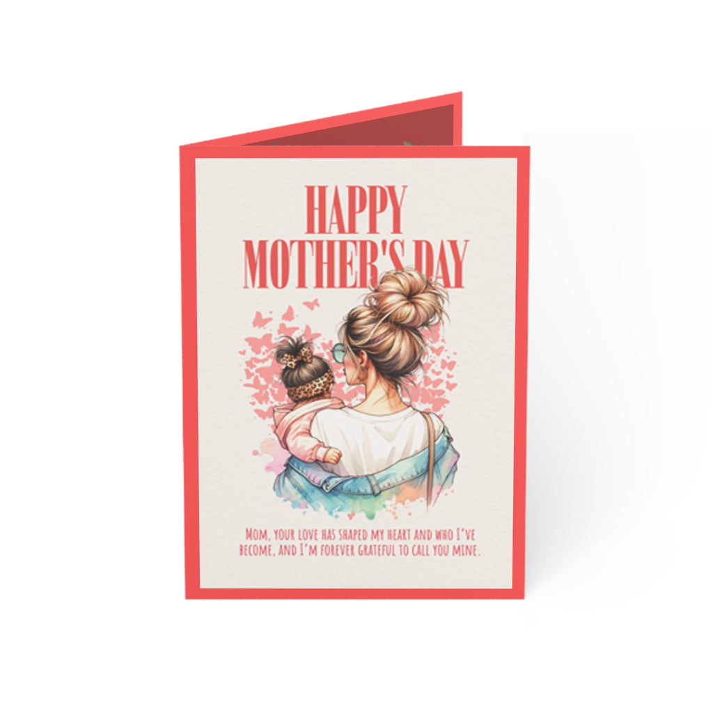 Mother's Day Greeting Card – Mom & Daughter Love Card (Single or Bulk Packs)