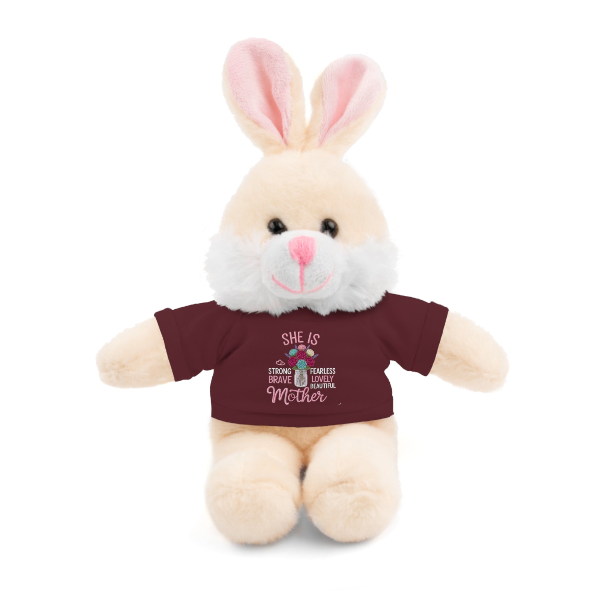 Mother's Day Plush Toy with "She is Brave, Strong, Lovely" Tee