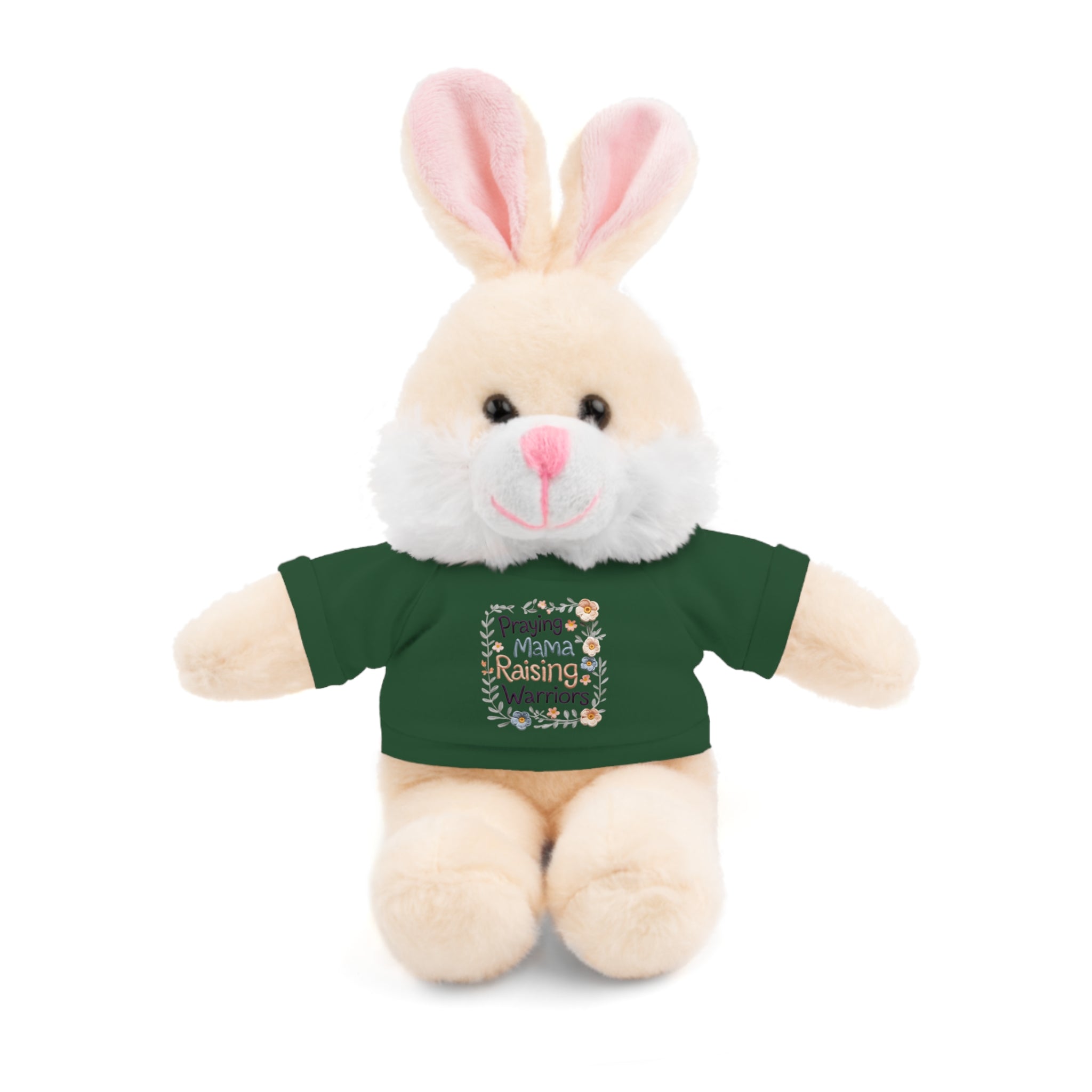 Plush Bear with 'Praying Mama Raising Warriors' Tee