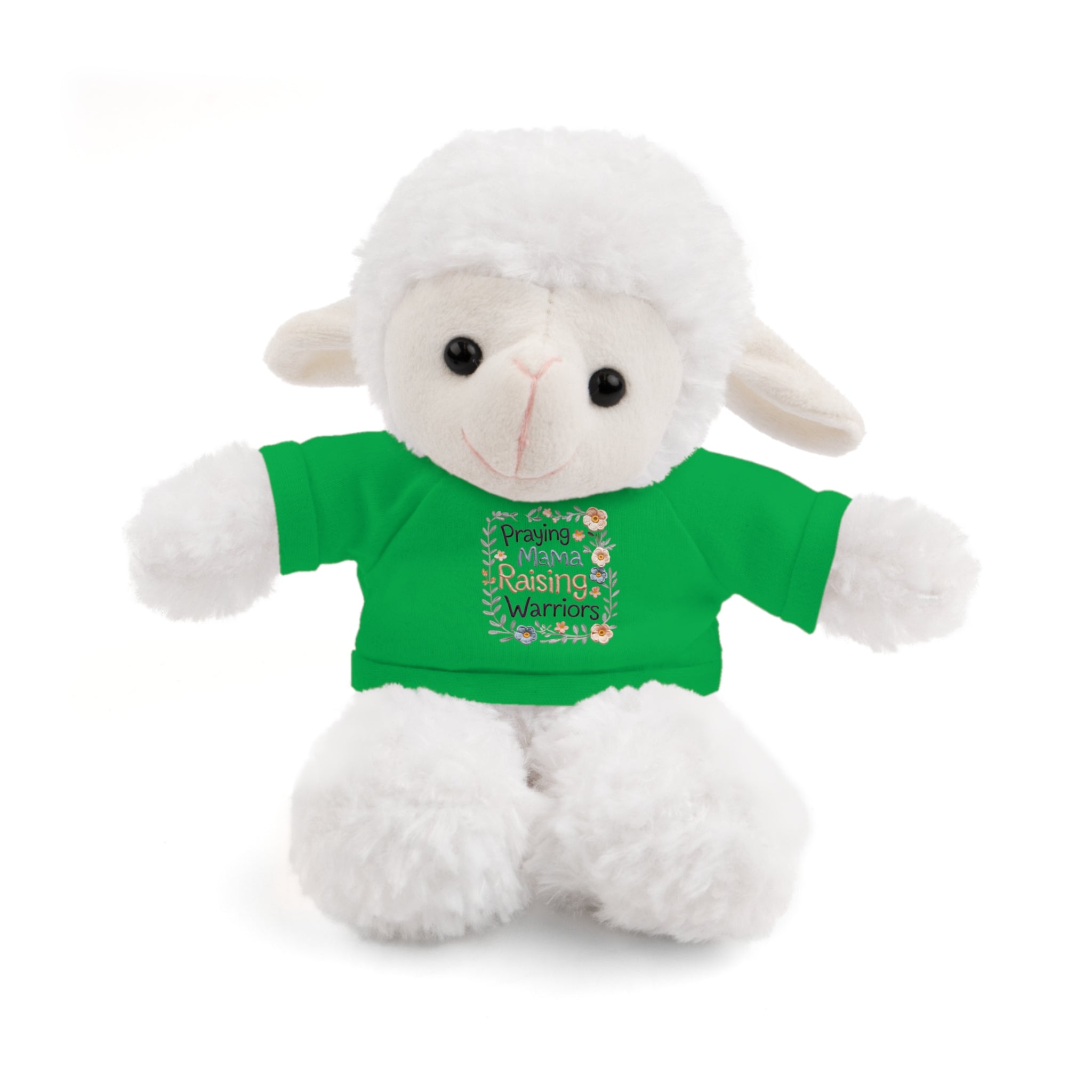 Plush Bear with 'Praying Mama Raising Warriors' Tee