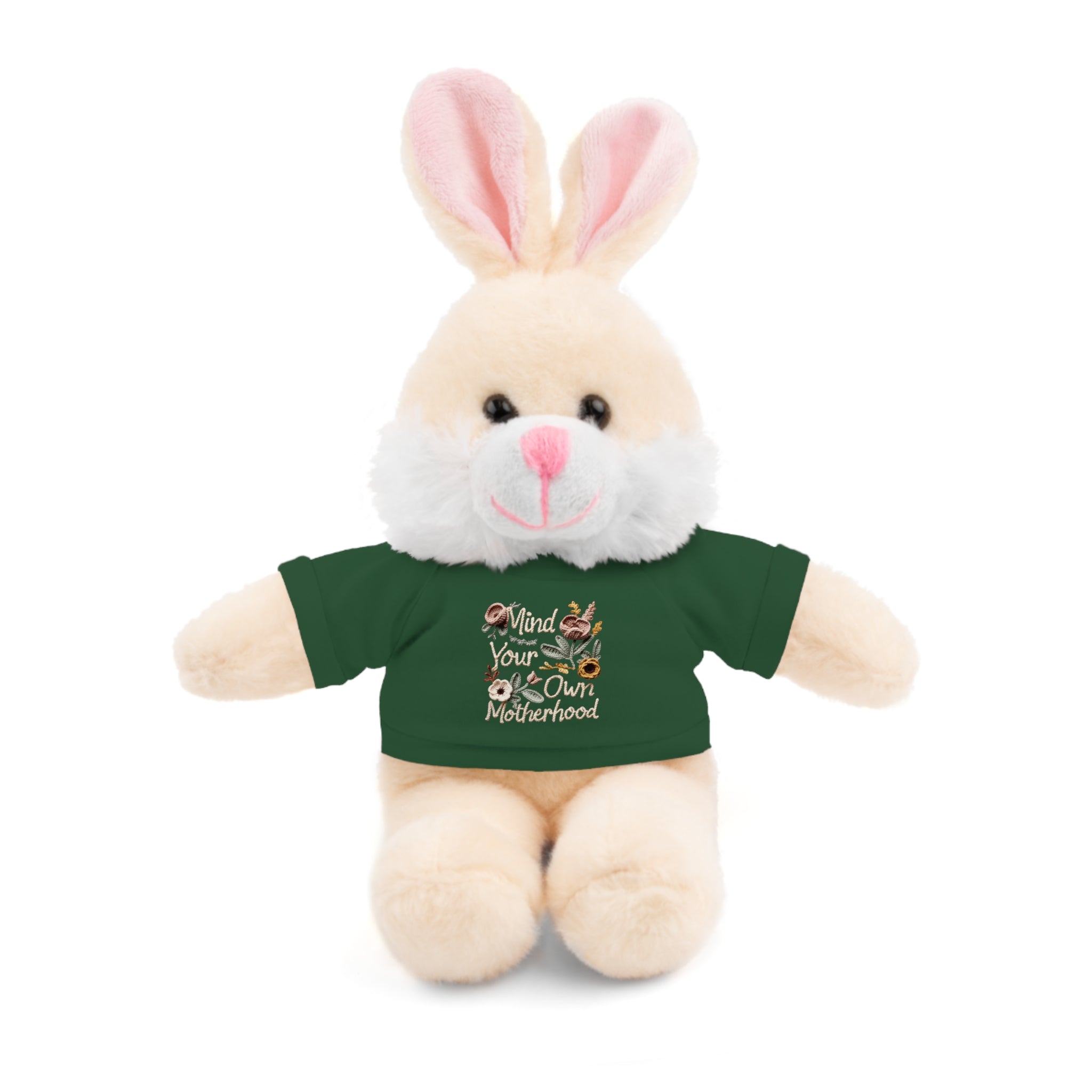 Floral 'Be Kind' Plush Bear with Tee — Cute Gift for Kids & Adults