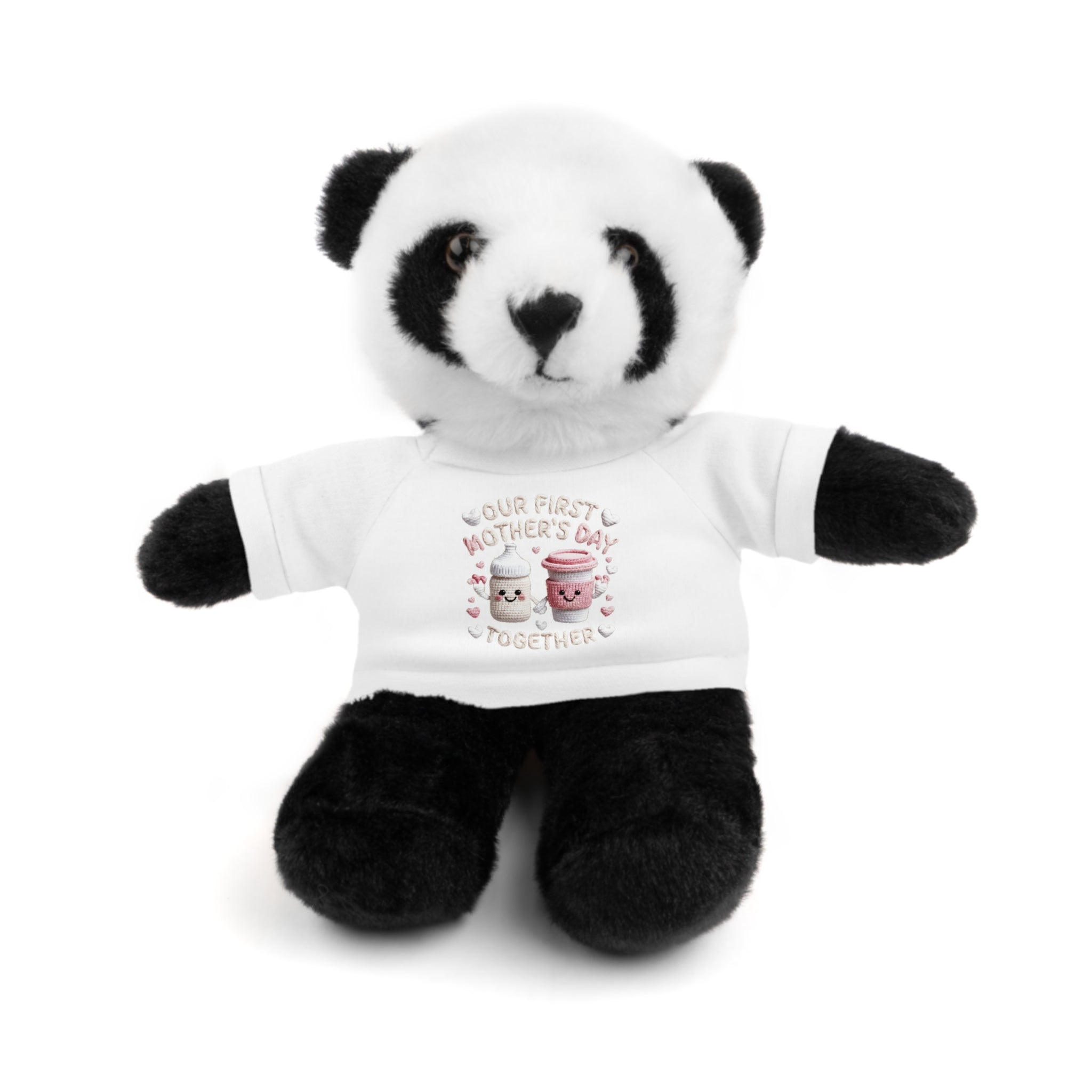 “Our First Mother’s Day Together” Graphic Tee Plush Toy — Plush Stuffed Animal Gift
