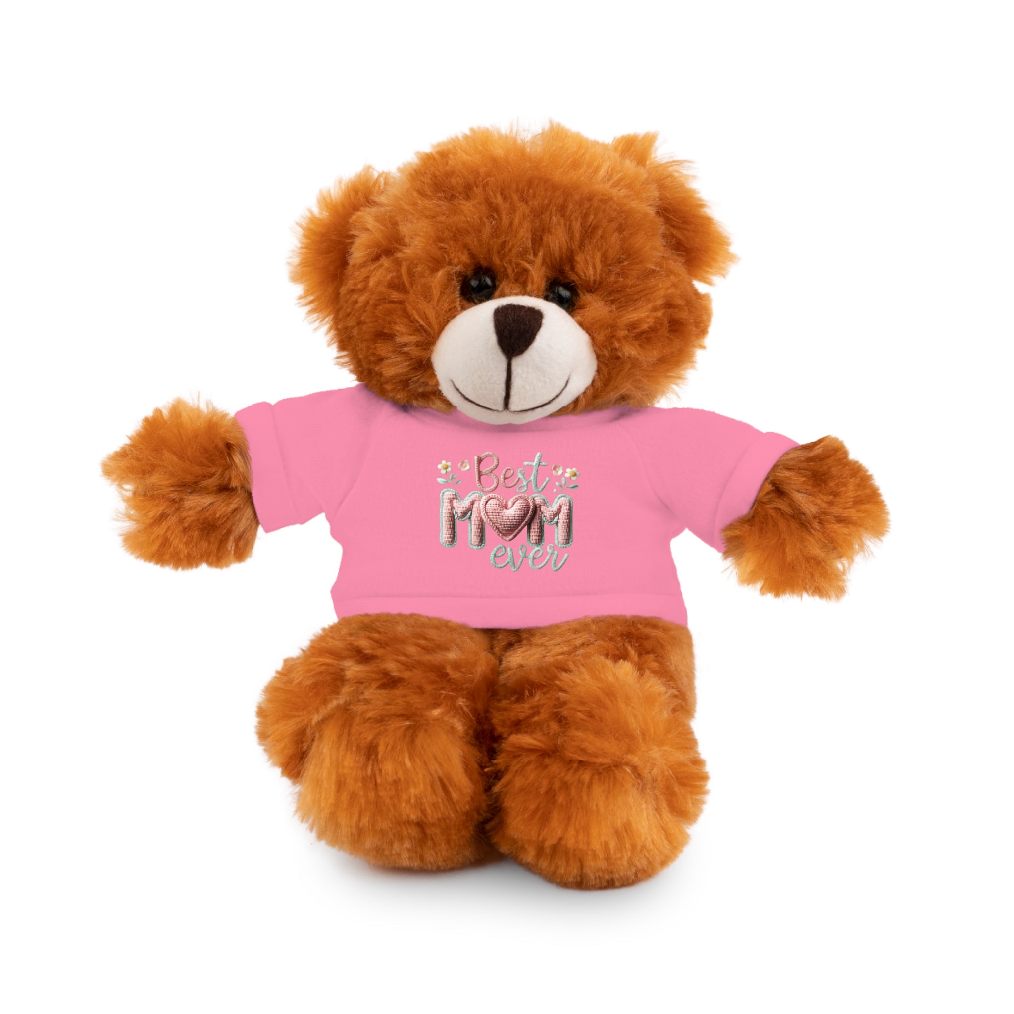 Plush Bear with 'Best Mom Ever' Tee — Cute Mother's Day Gift