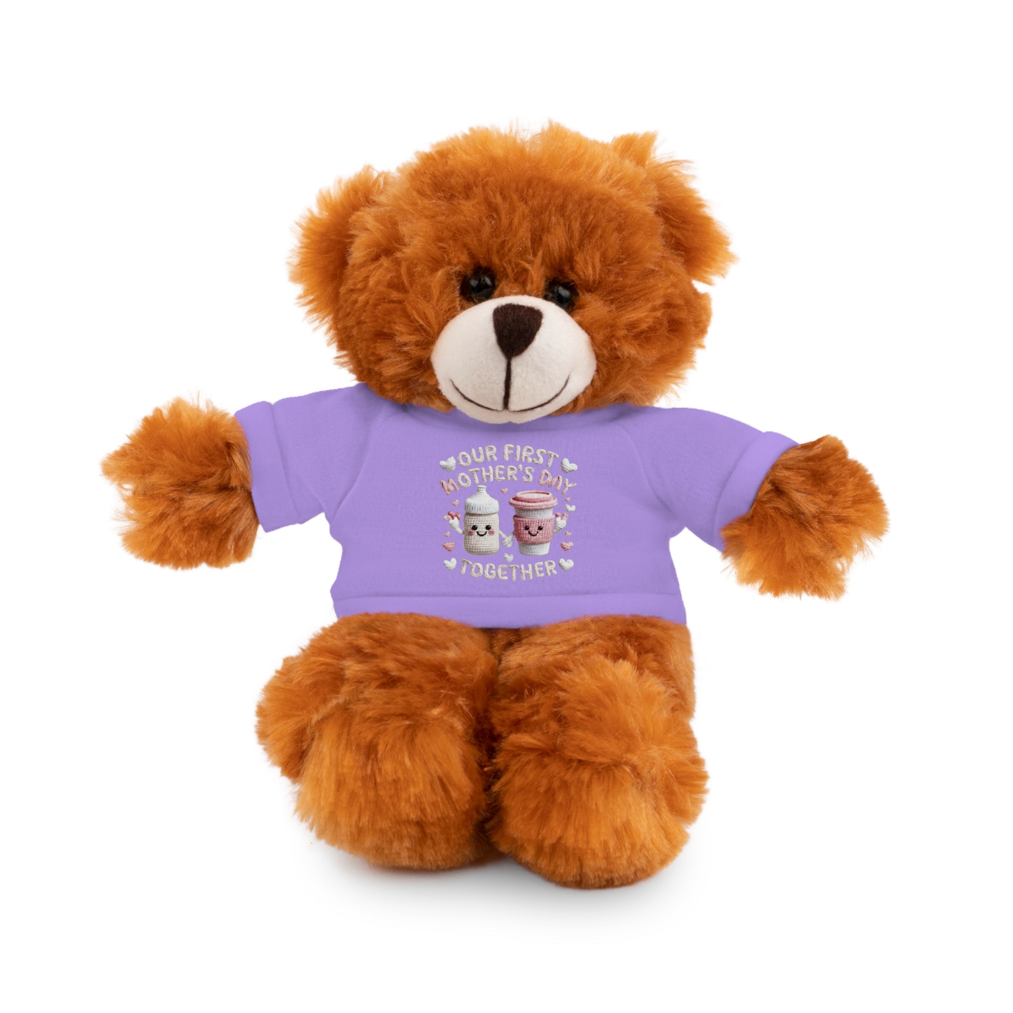“Our First Mother’s Day Together” Graphic Tee Plush Toy — Plush Stuffed Animal Gift