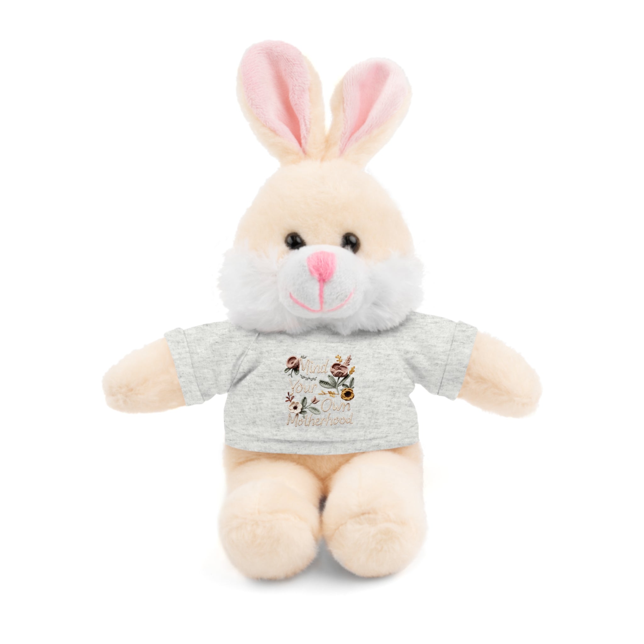 Floral 'Be Kind' Plush Bear with Tee — Cute Gift for Kids & Adults