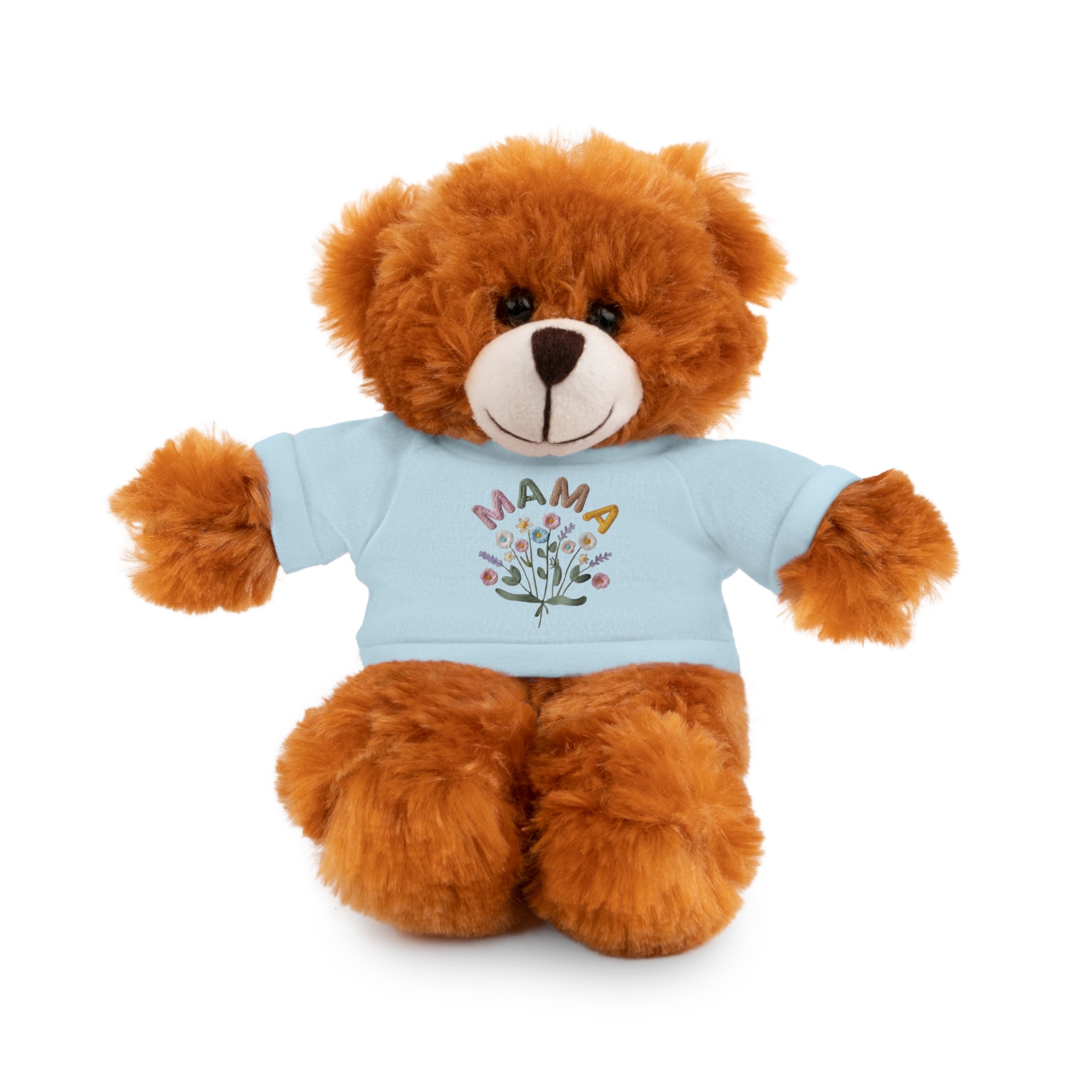 Mama Floral Bear Plush with Tee — Cute Mother's Day Gift