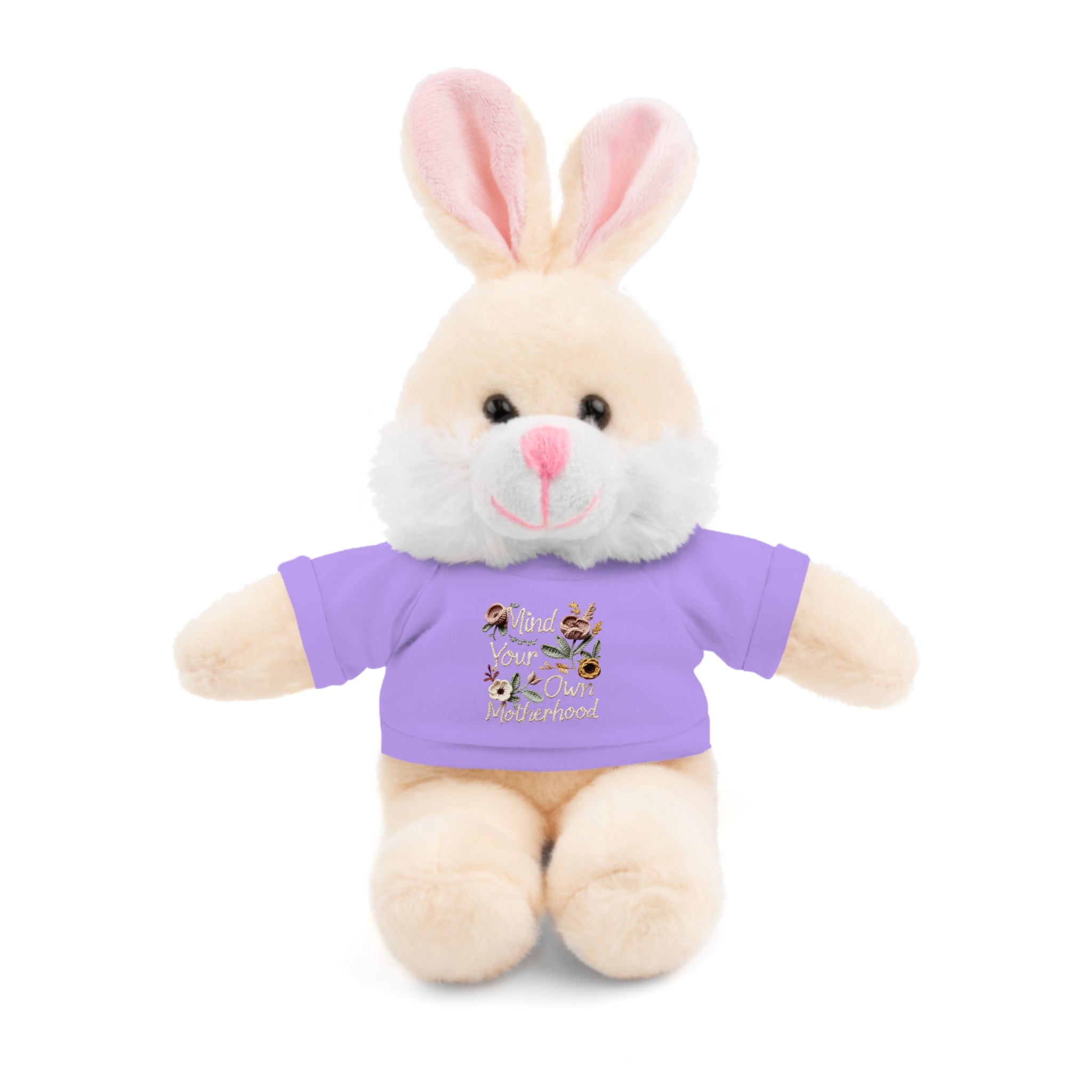Floral 'Be Kind' Plush Bear with Tee — Cute Gift for Kids & Adults