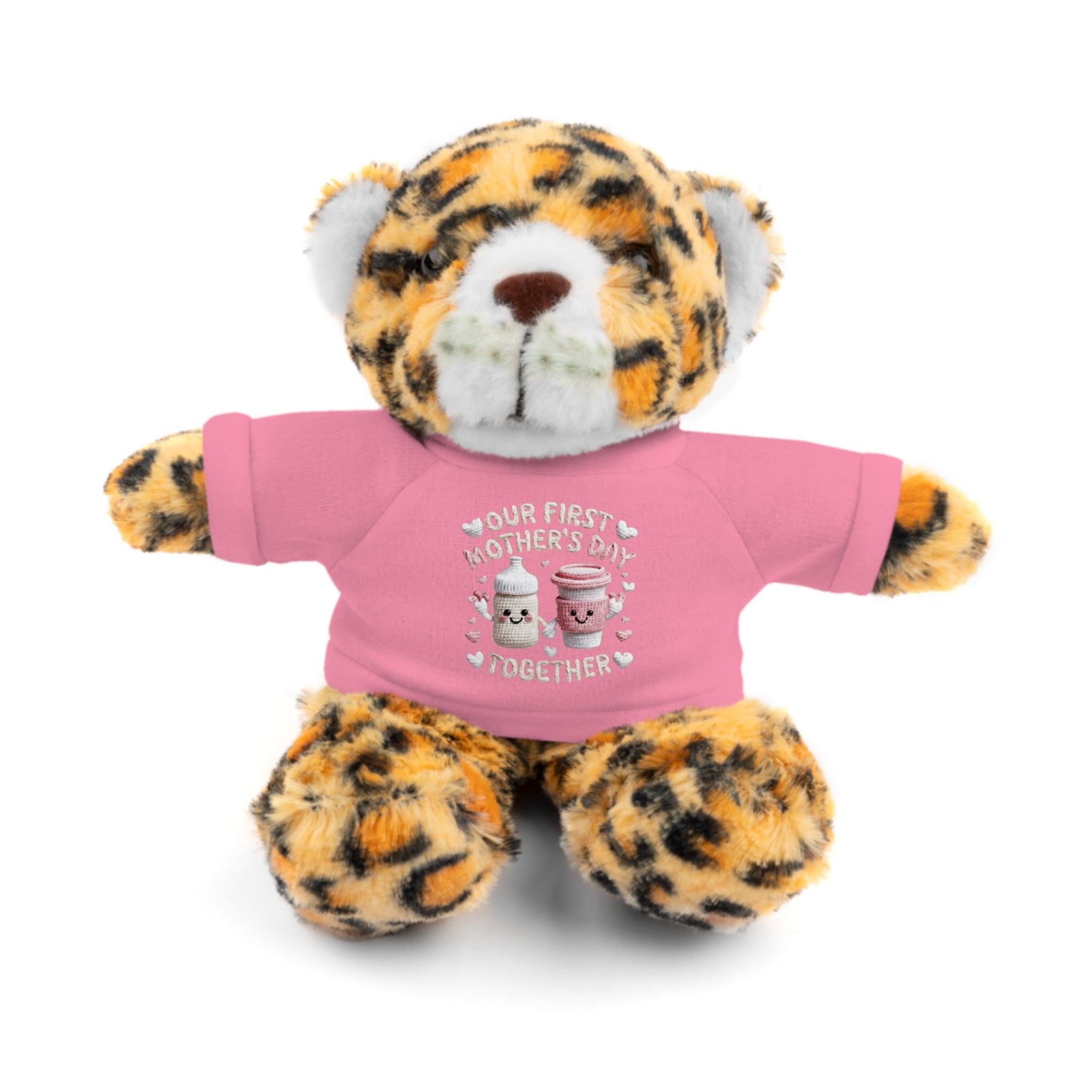 “Our First Mother’s Day Together” Graphic Tee Plush Toy — Plush Stuffed Animal Gift