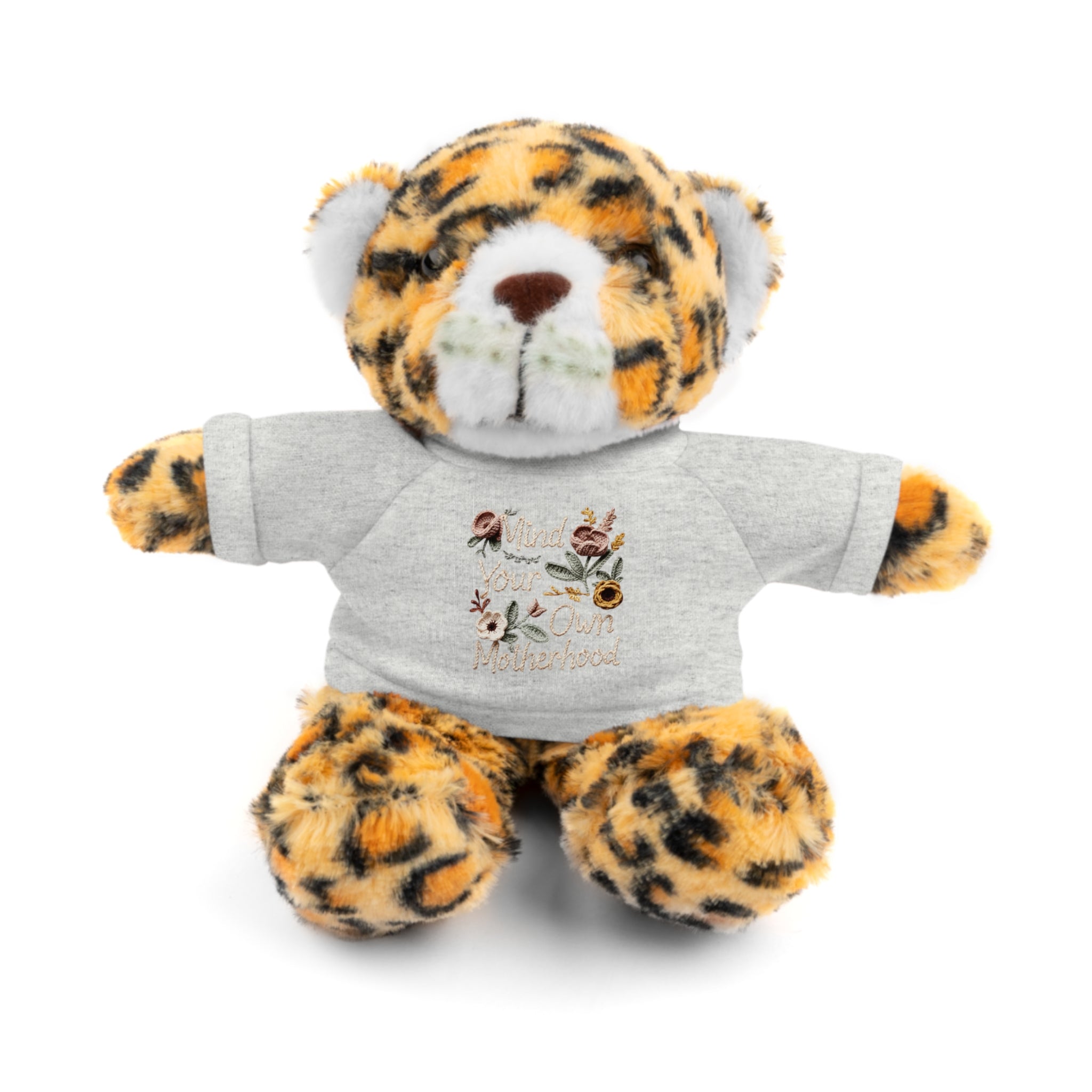 Floral 'Be Kind' Plush Bear with Tee — Cute Gift for Kids & Adults
