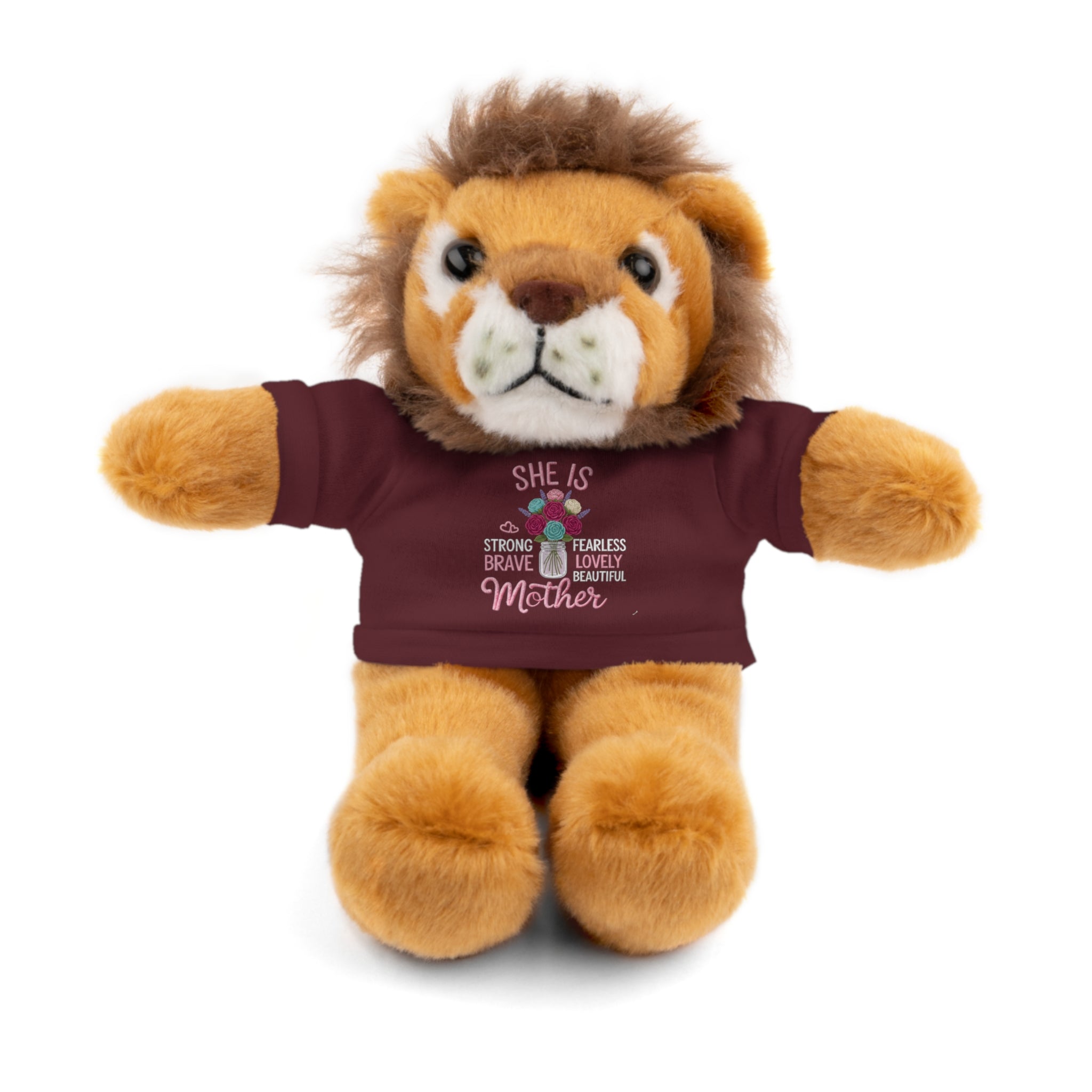 Mother's Day Plush Toy with "She is Brave, Strong, Lovely" Tee