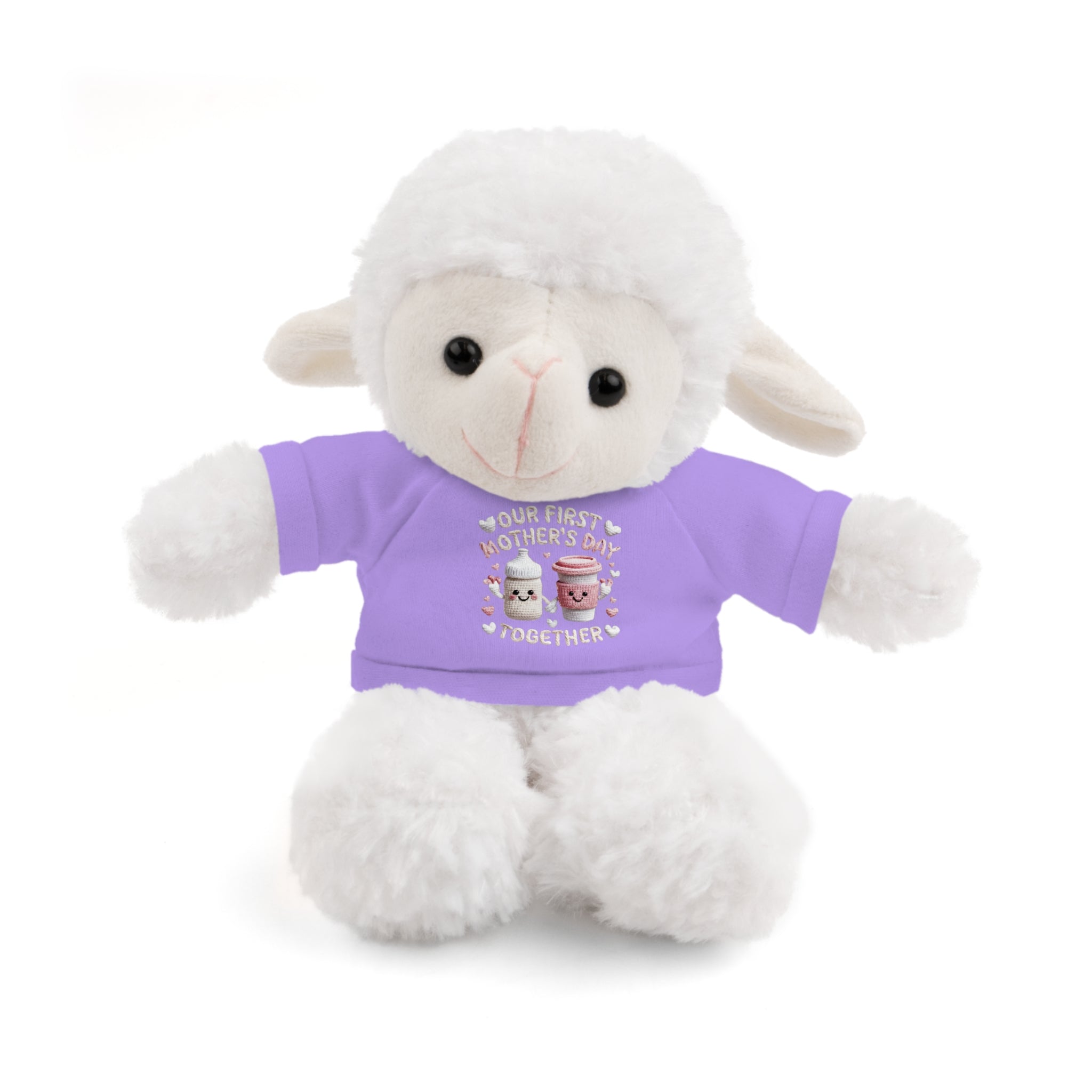 “Our First Mother’s Day Together” Graphic Tee Plush Toy — Plush Stuffed Animal Gift