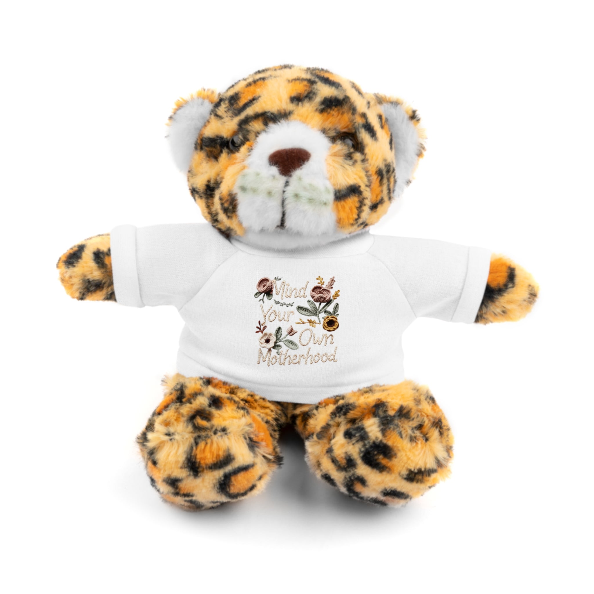 Floral 'Be Kind' Plush Bear with Tee — Cute Gift for Kids & Adults