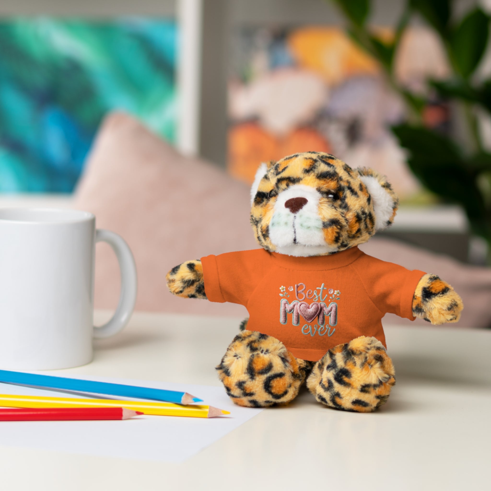 Plush Bear with 'Best Mom Ever' Tee — Cute Mother's Day Gift