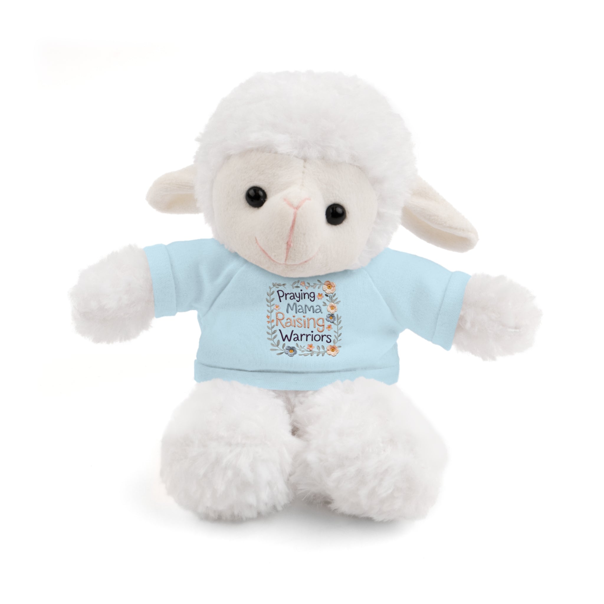 Plush Bear with 'Praying Mama Raising Warriors' Tee