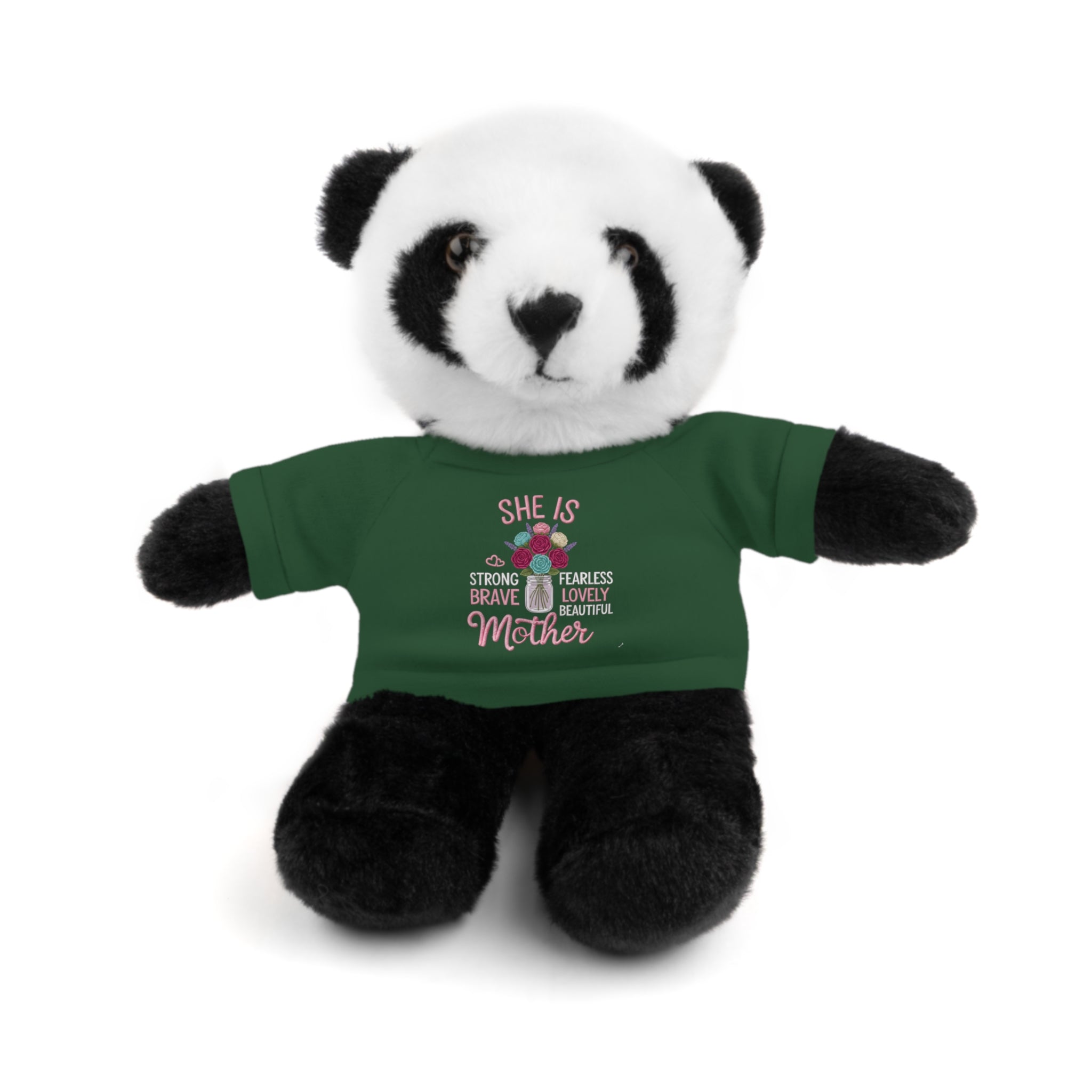 Mother's Day Plush Toy with "She is Brave, Strong, Lovely" Tee