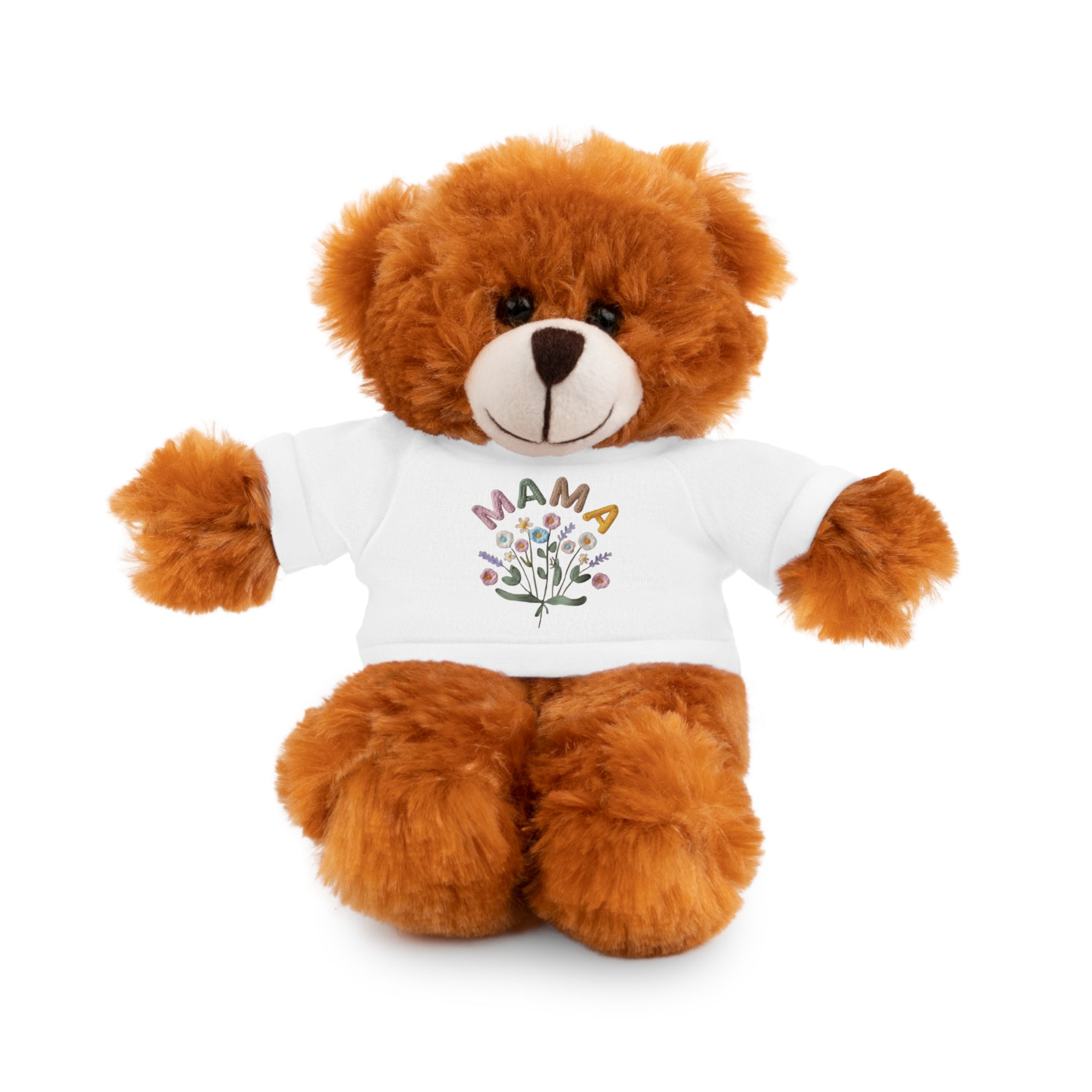 Mama Floral Bear Plush with Tee — Cute Mother's Day Gift