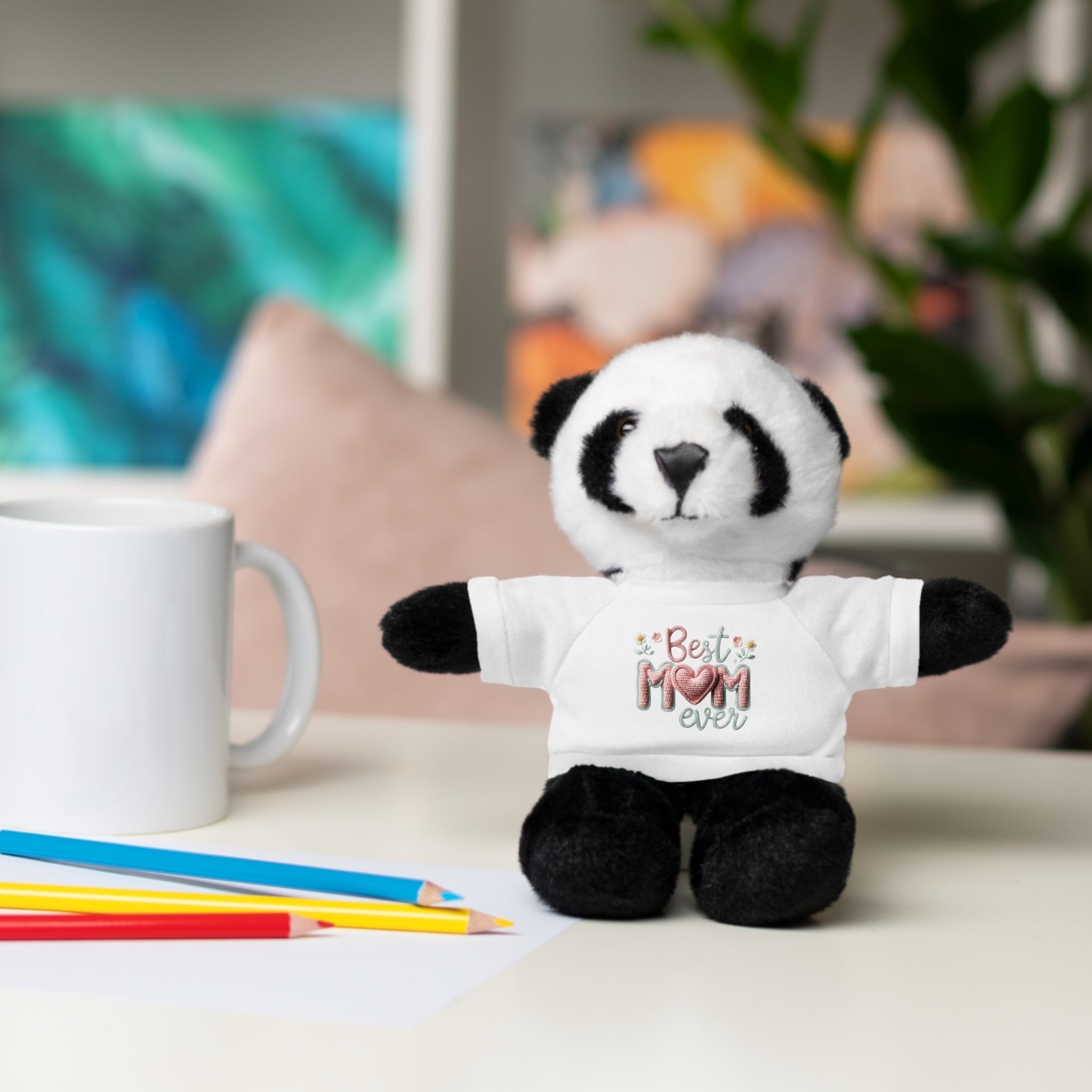Plush Bear with 'Best Mom Ever' Tee — Cute Mother's Day Gift