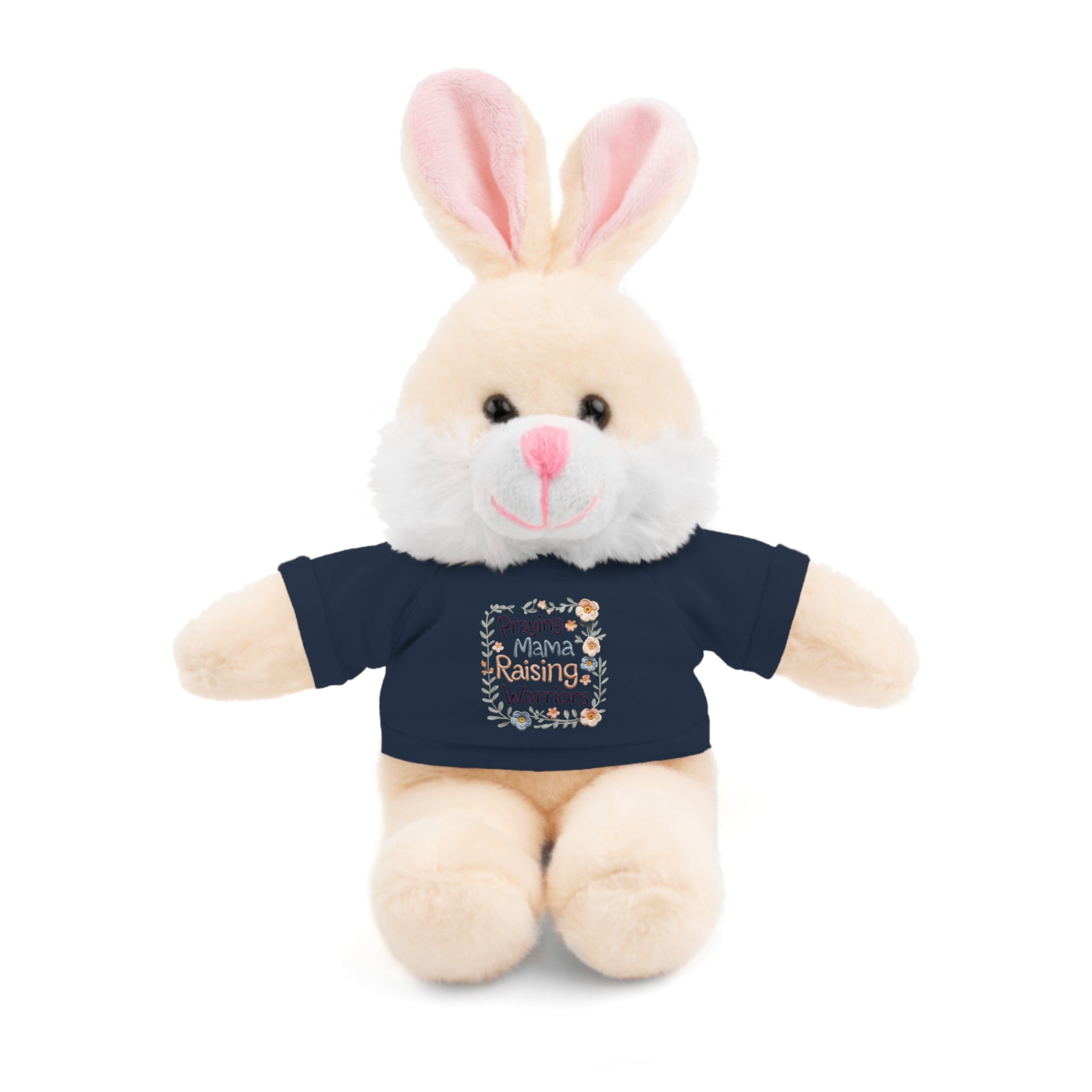 Plush Bear with 'Praying Mama Raising Warriors' Tee