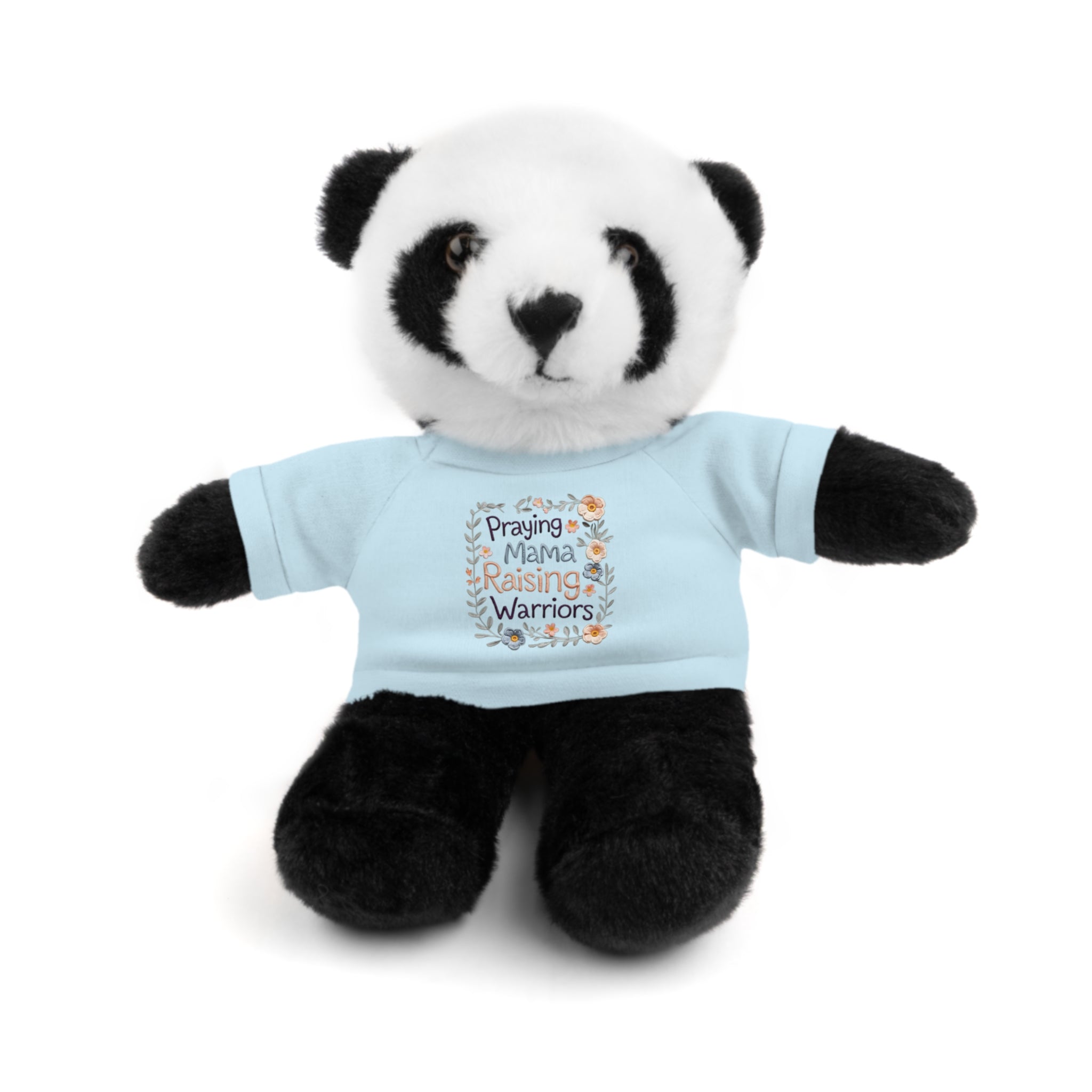 Plush Bear with 'Praying Mama Raising Warriors' Tee