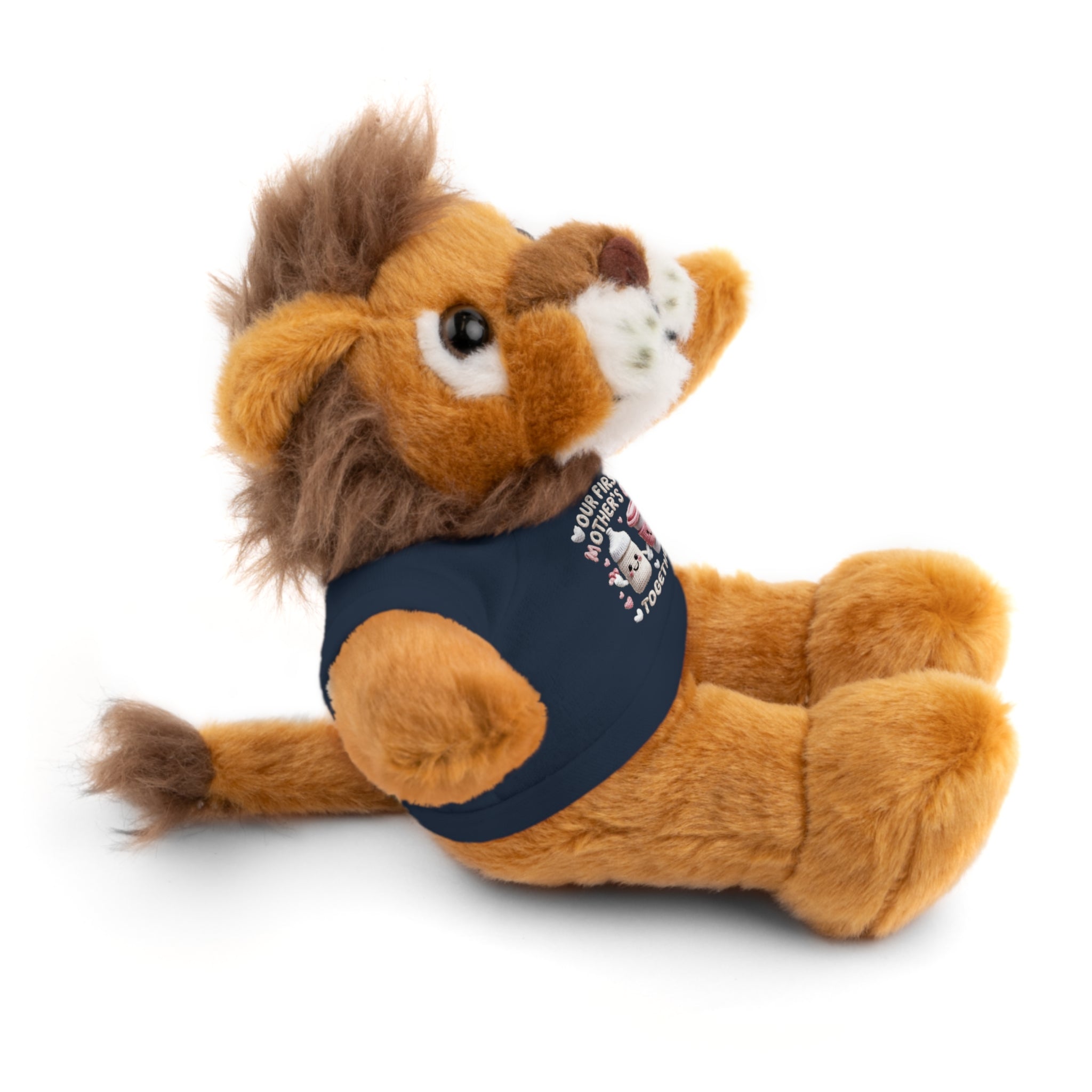 “Our First Mother’s Day Together” Graphic Tee Plush Toy — Plush Stuffed Animal Gift