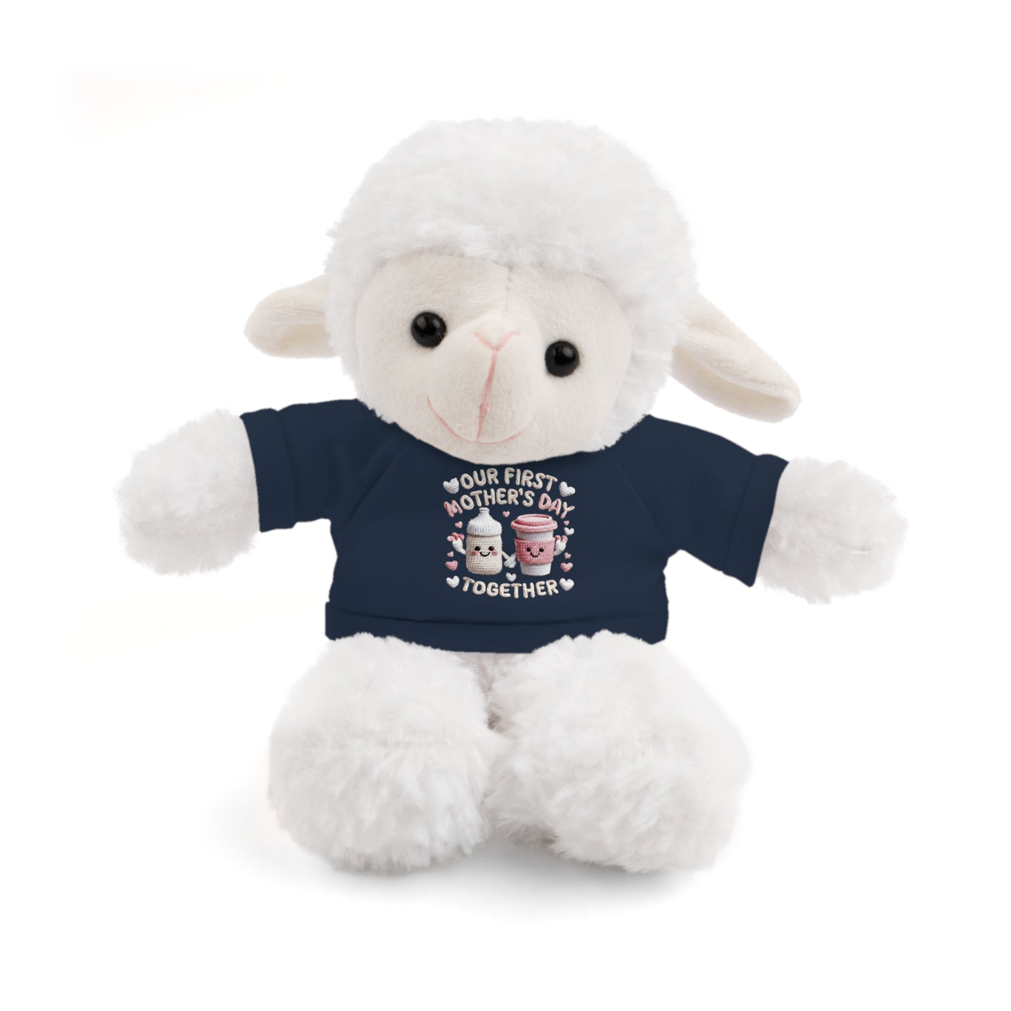 “Our First Mother’s Day Together” Graphic Tee Plush Toy — Plush Stuffed Animal Gift