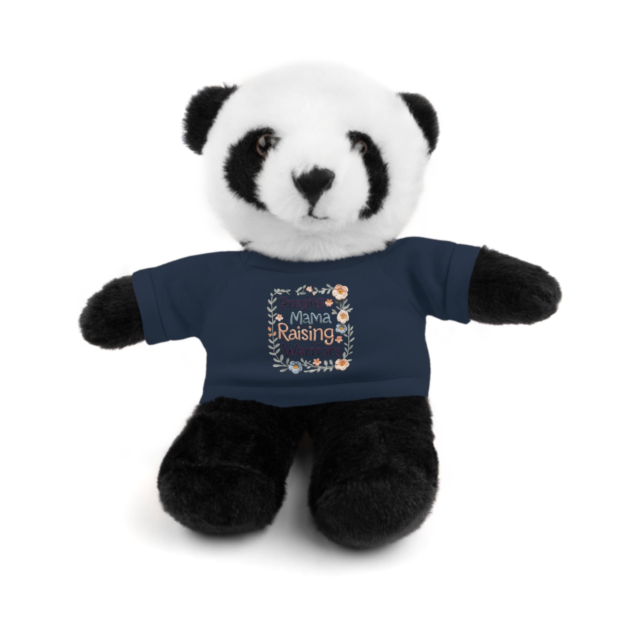 Plush Bear with 'Praying Mama Raising Warriors' Tee