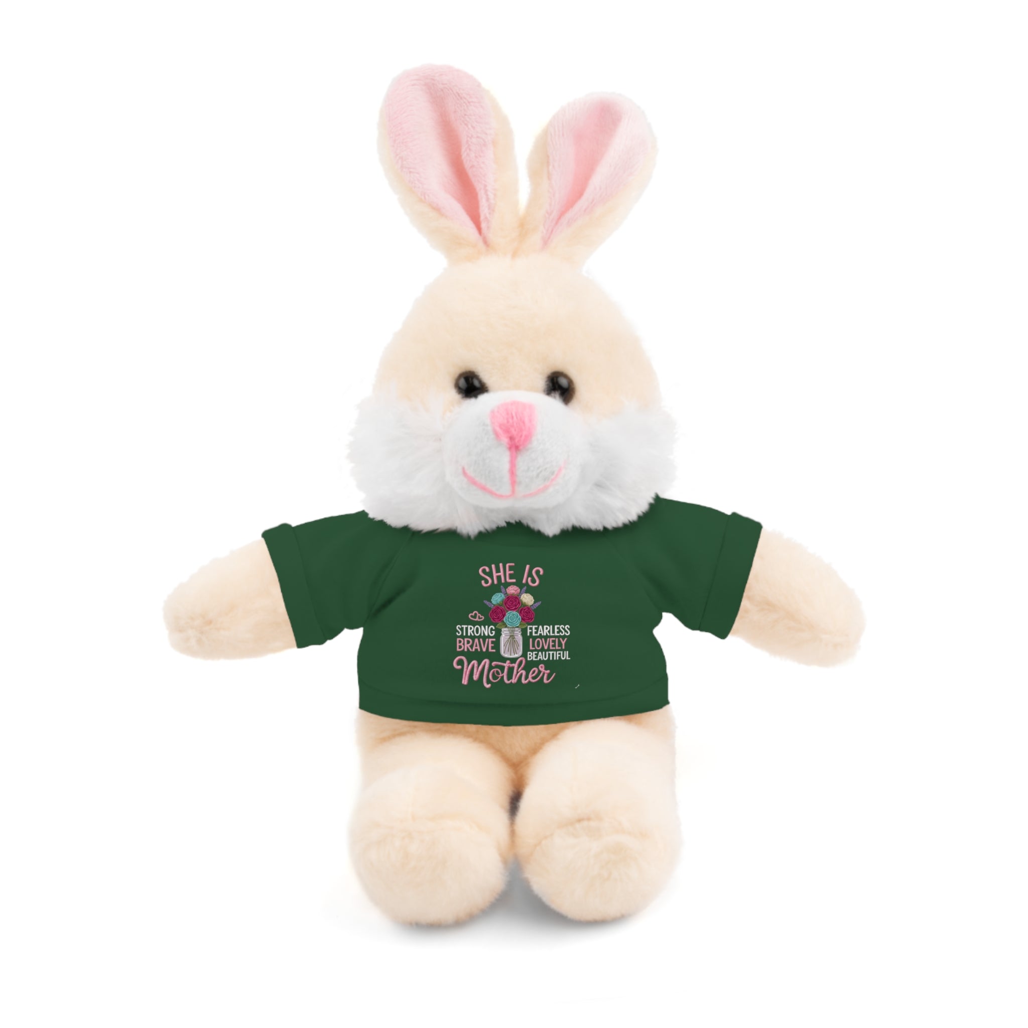Mother's Day Plush Toy with "She is Brave, Strong, Lovely" Tee