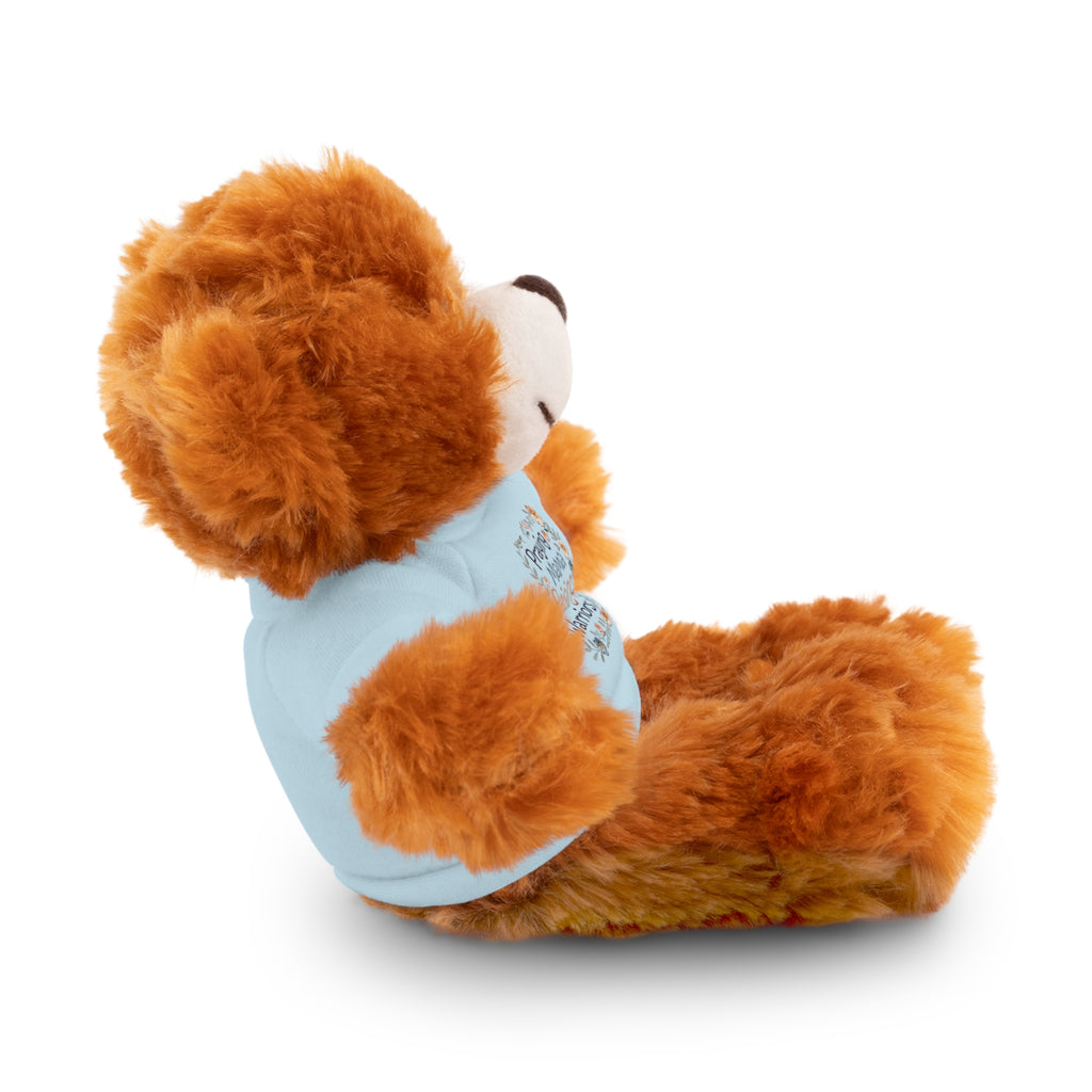 Plush Bear with 'Praying Mama Raising Warriors' Tee