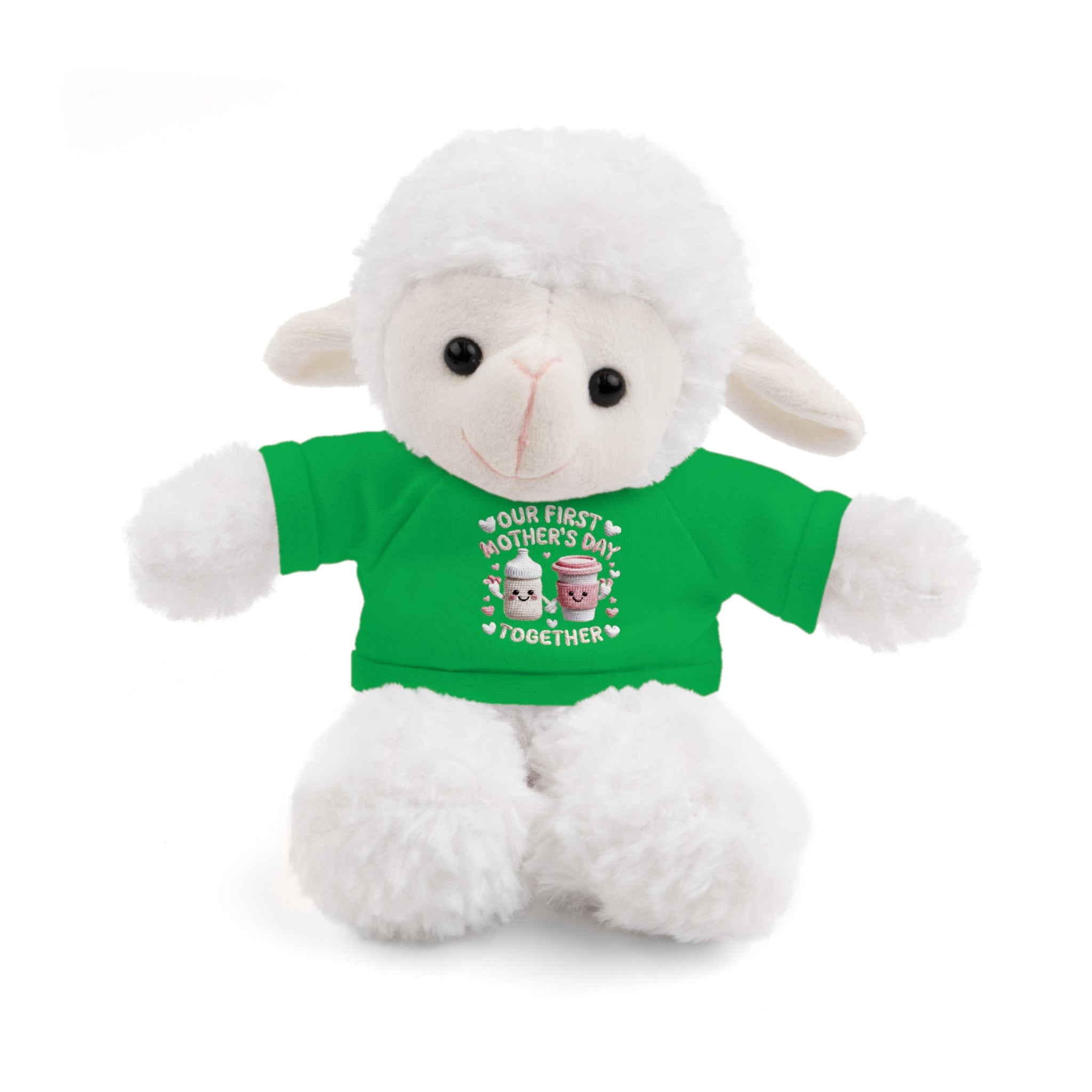 “Our First Mother’s Day Together” Graphic Tee Plush Toy — Plush Stuffed Animal Gift