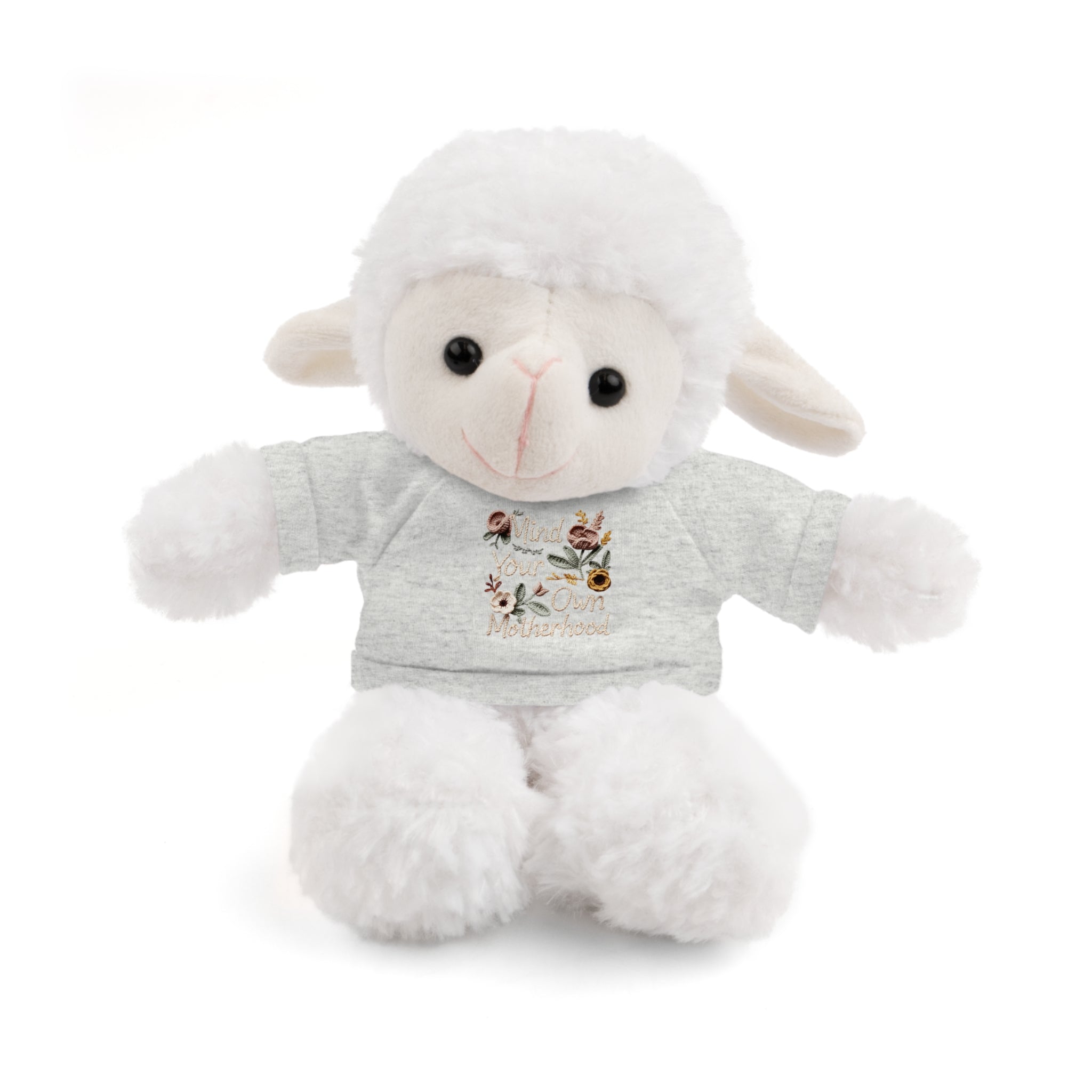 Floral 'Be Kind' Plush Bear with Tee — Cute Gift for Kids & Adults