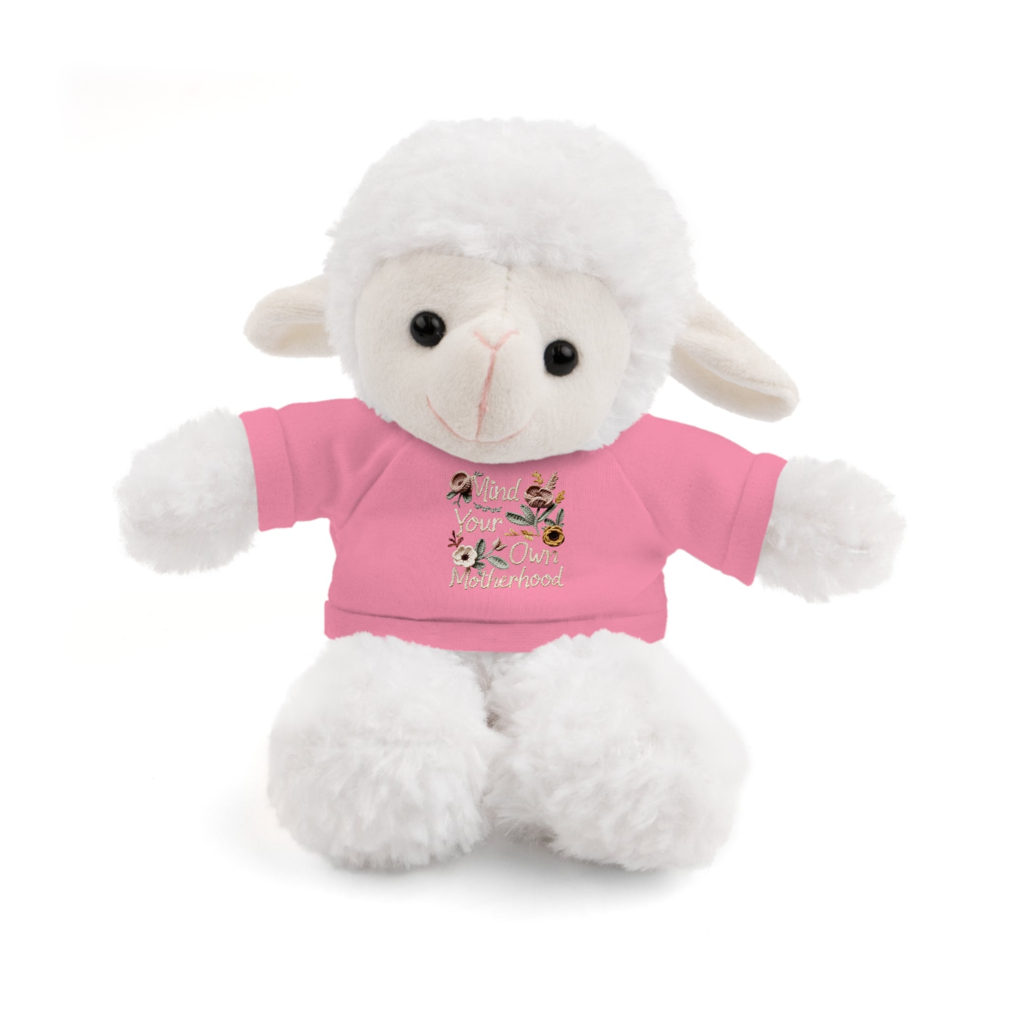 Floral 'Be Kind' Plush Bear with Tee — Cute Gift for Kids & Adults