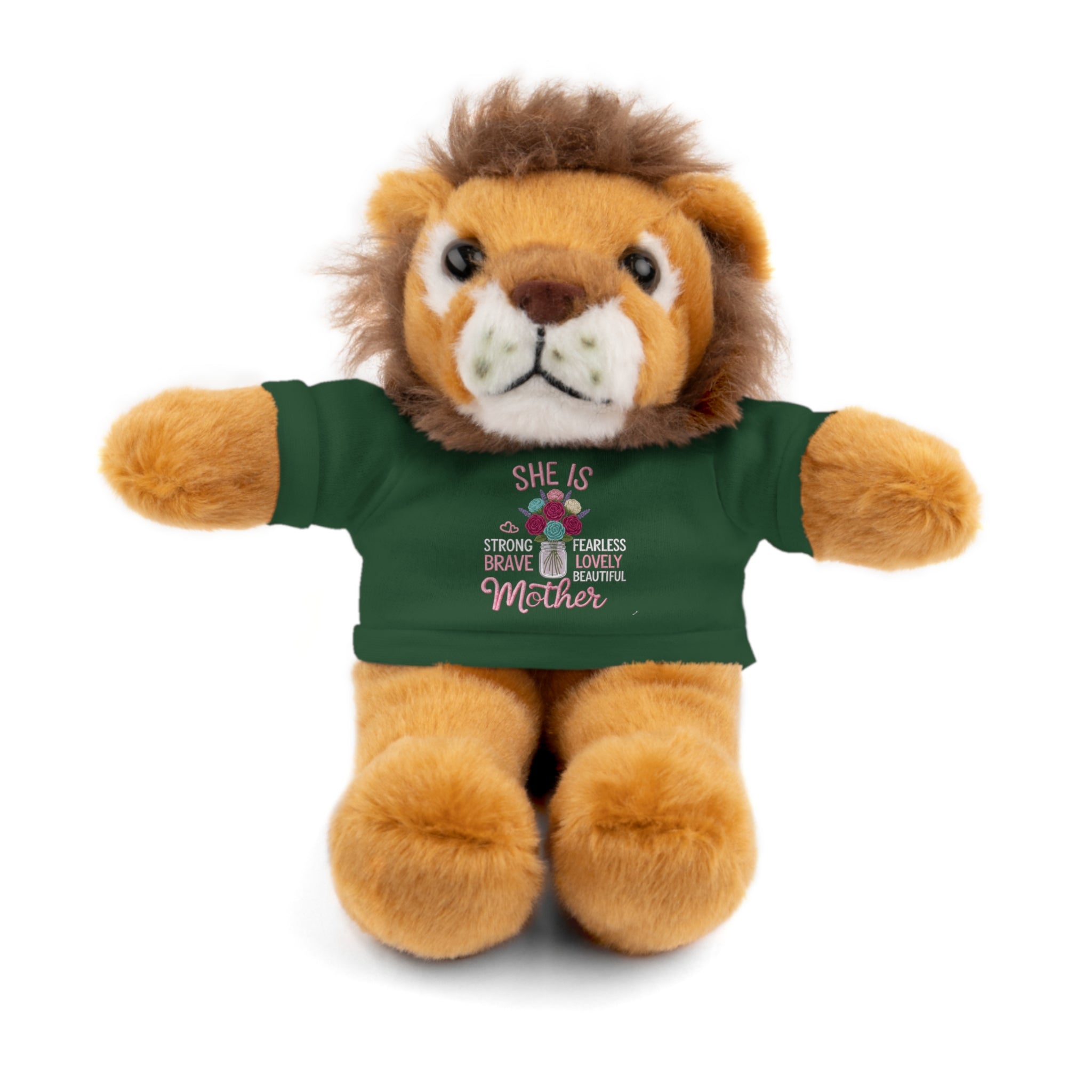 Mother's Day Plush Toy with "She is Brave, Strong, Lovely" Tee