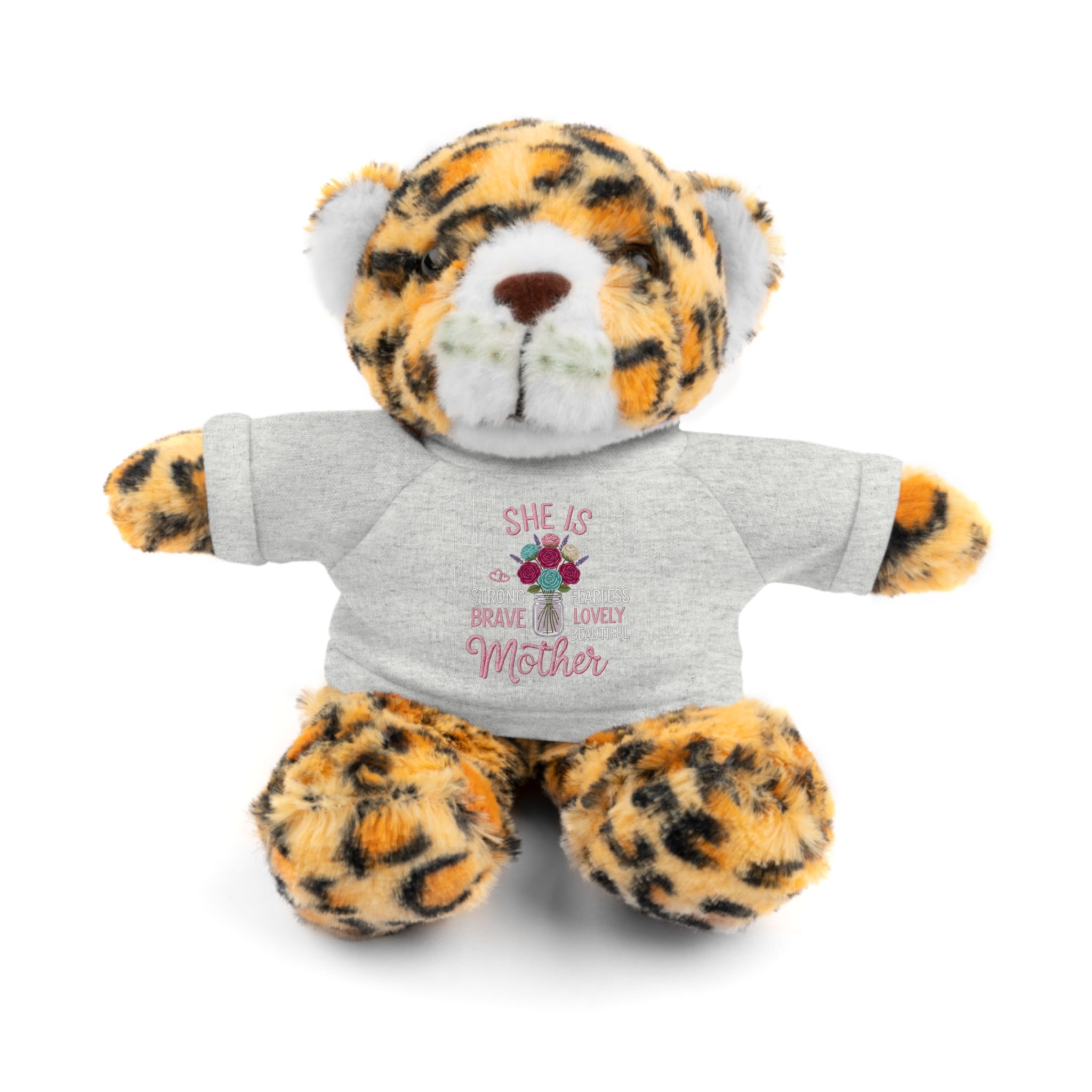 Mother's Day Plush Toy with "She is Brave, Strong, Lovely" Tee