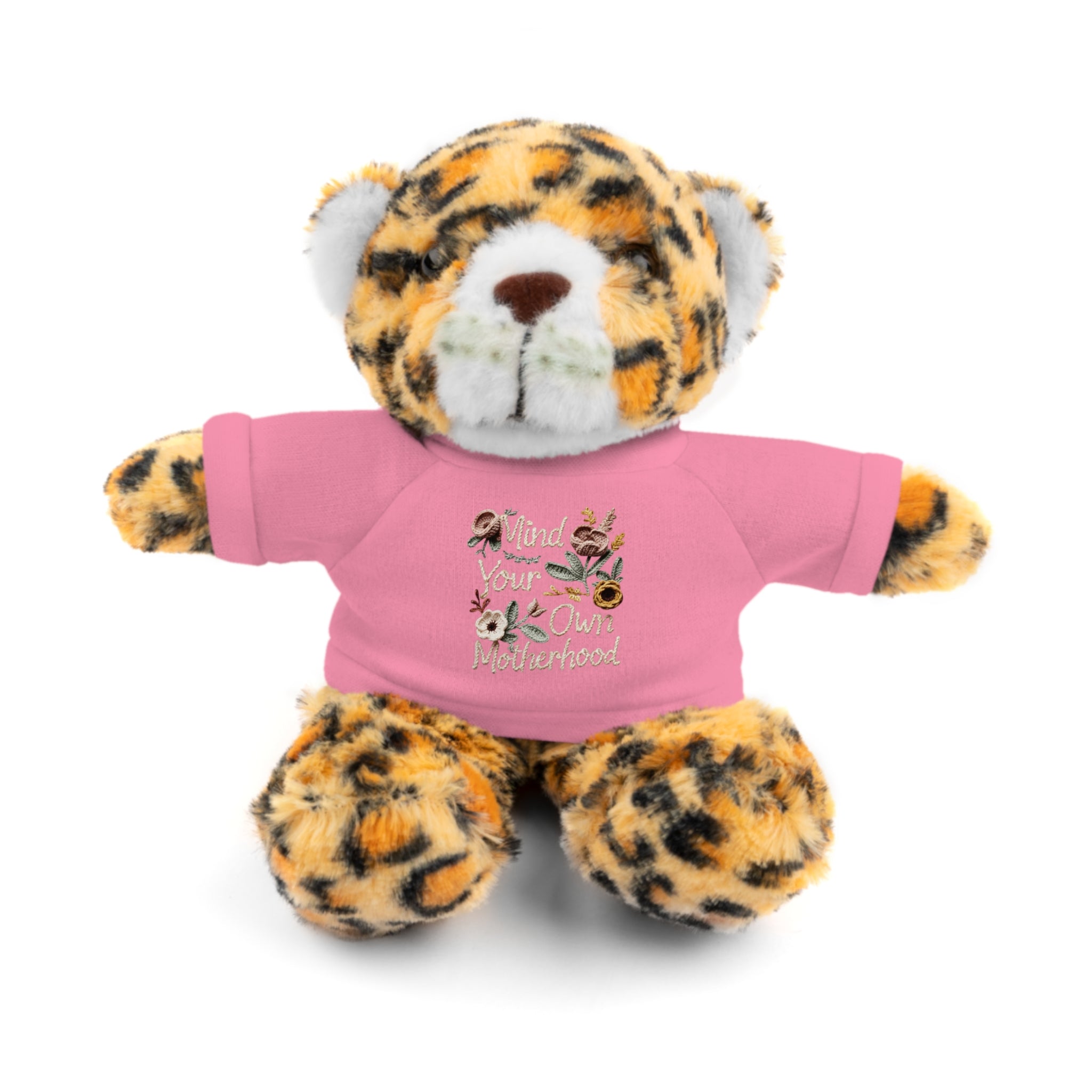 Floral 'Be Kind' Plush Bear with Tee — Cute Gift for Kids & Adults