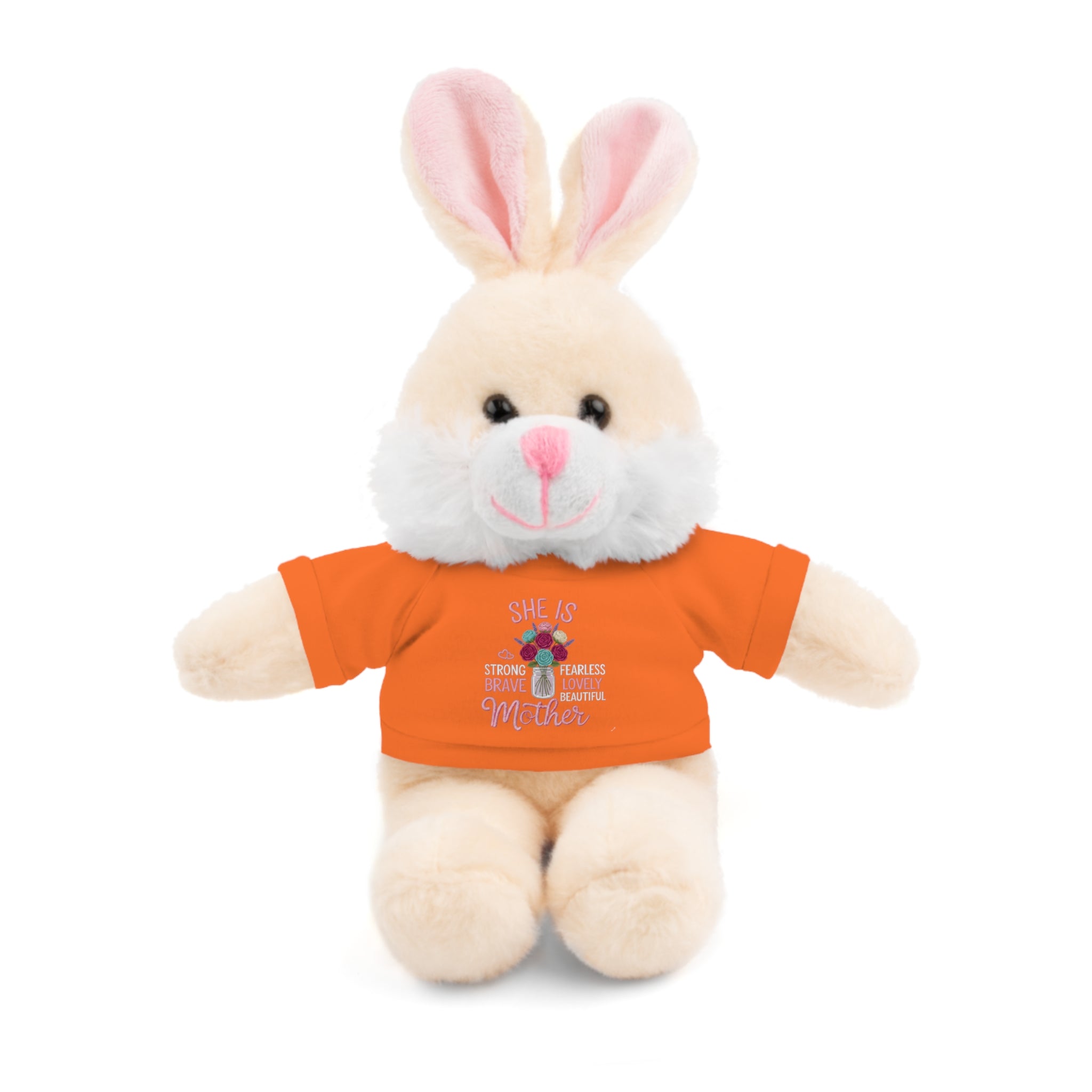 Mother's Day Plush Toy with "She is Brave, Strong, Lovely" Tee