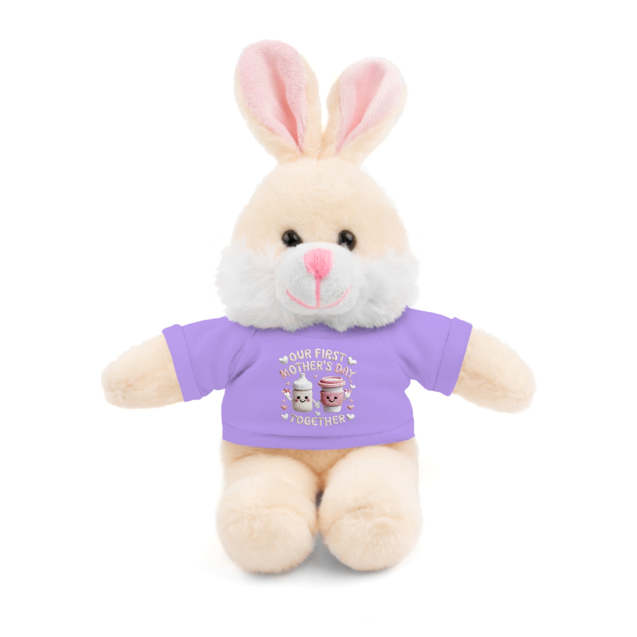 “Our First Mother’s Day Together” Graphic Tee Plush Toy — Plush Stuffed Animal Gift