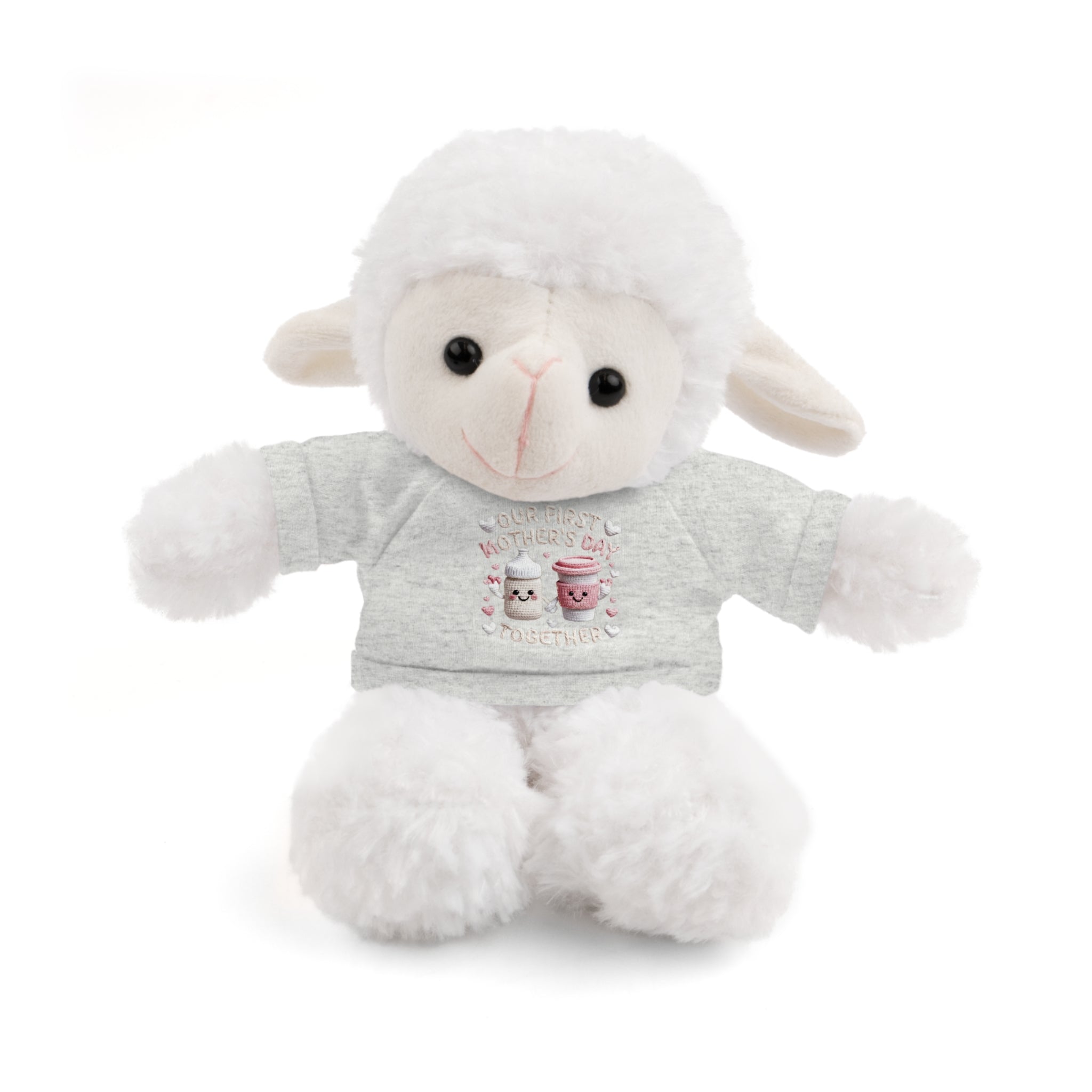 “Our First Mother’s Day Together” Graphic Tee Plush Toy — Plush Stuffed Animal Gift