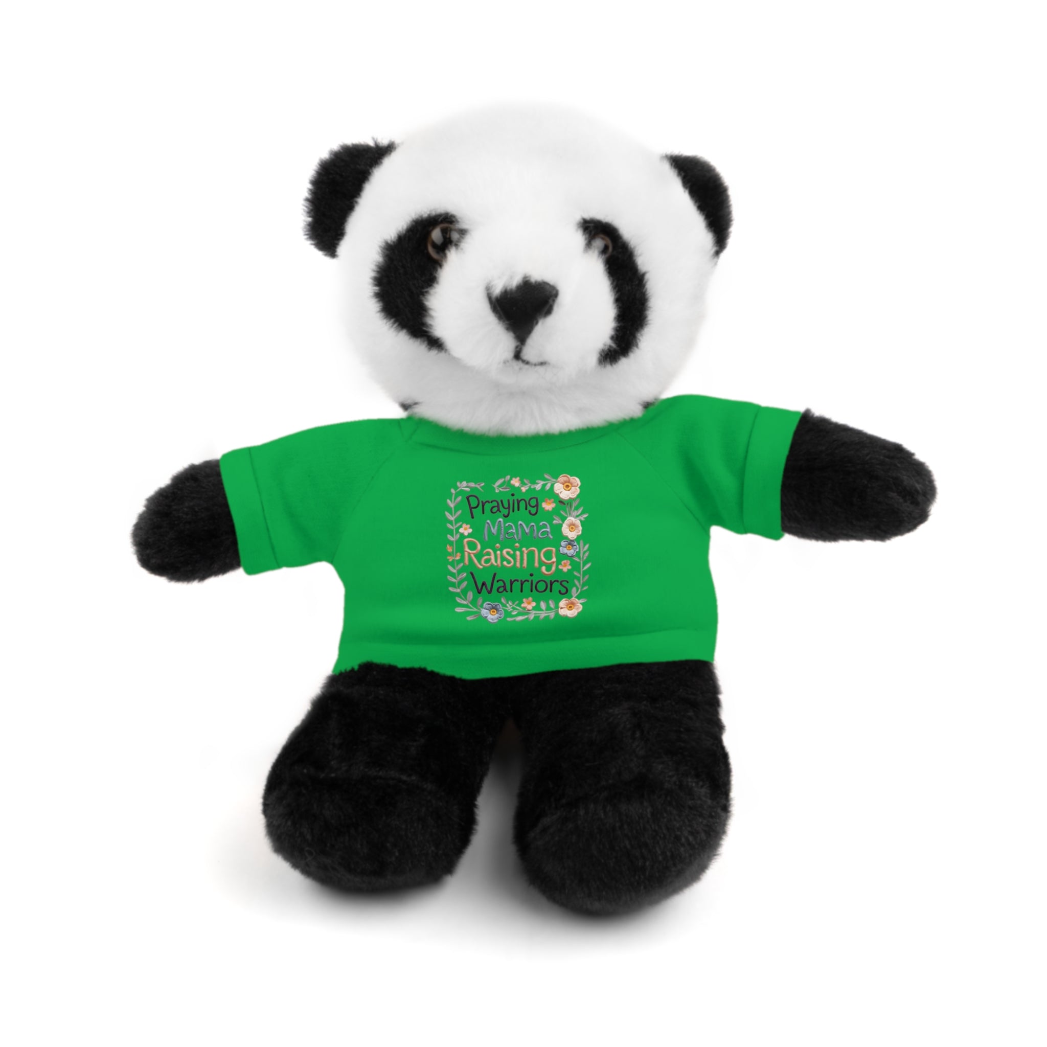 Plush Bear with 'Praying Mama Raising Warriors' Tee
